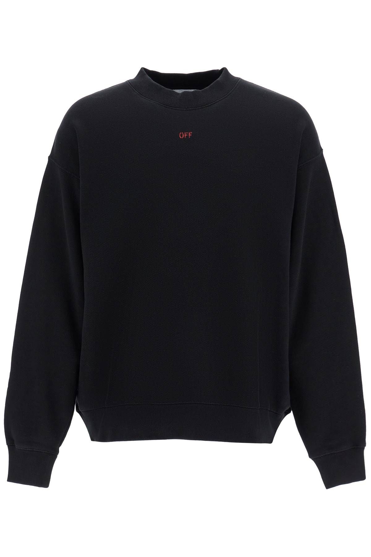 Shop Off-white Oversized Crewneck In Black