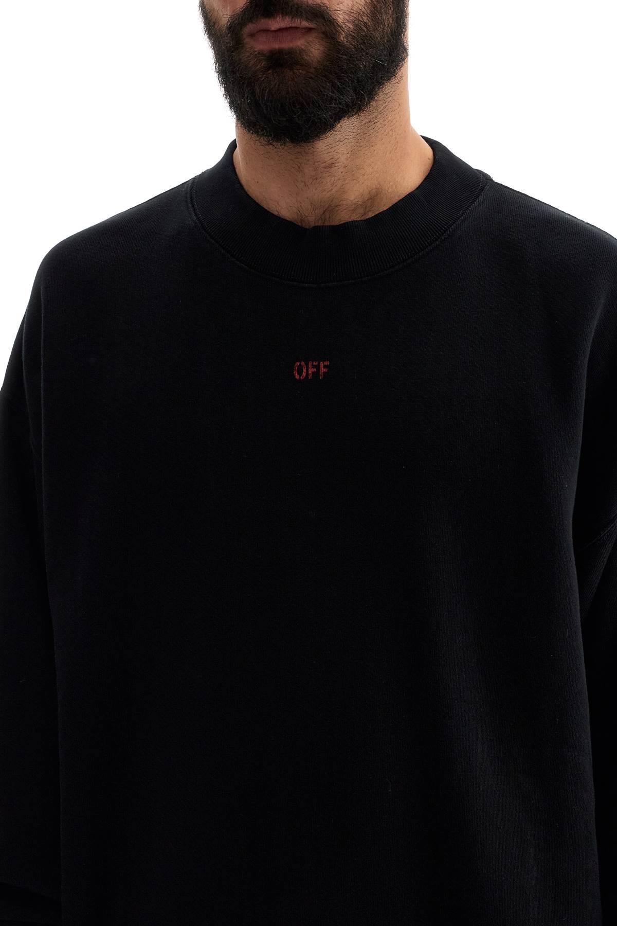 Shop Off-white Oversized Crewneck In Black