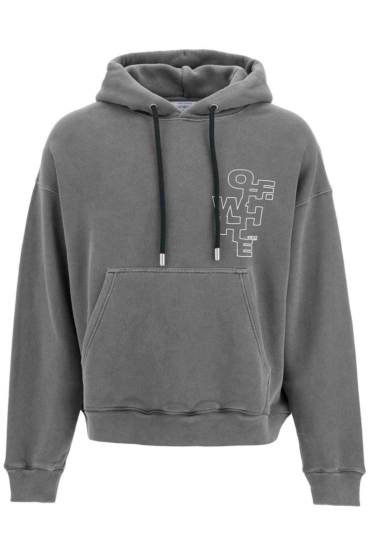 Shop Off-white Outline Arrow Hoodie In Grey