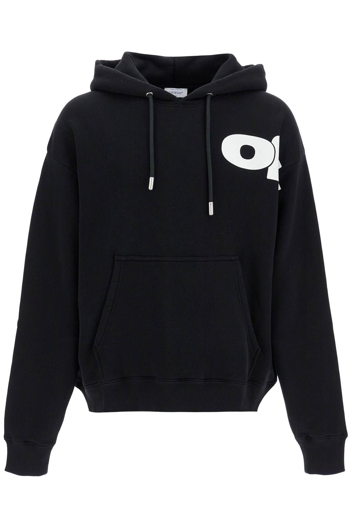 Shop Off-white Hooded Sweatshirt With Shared In Black