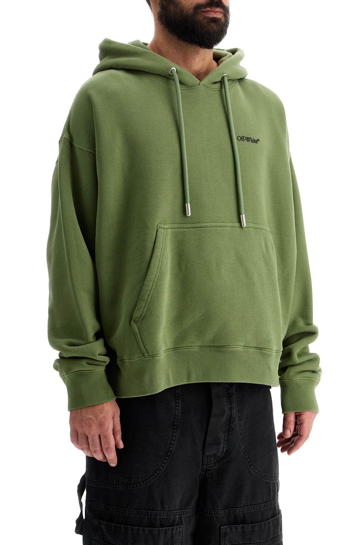 Shop Off-white Windy Arrow Hoodie In Green