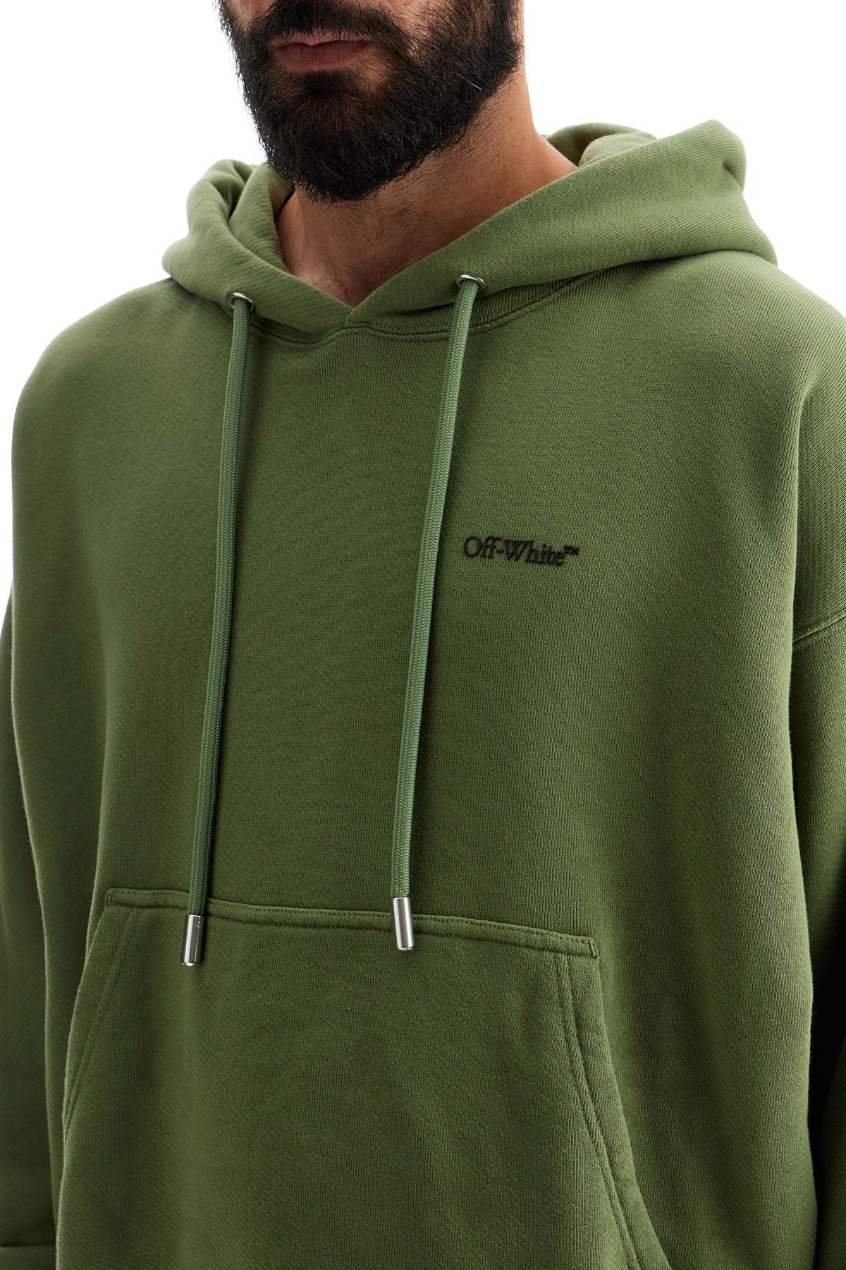 Shop Off-white Windy Arrow Hoodie In Green