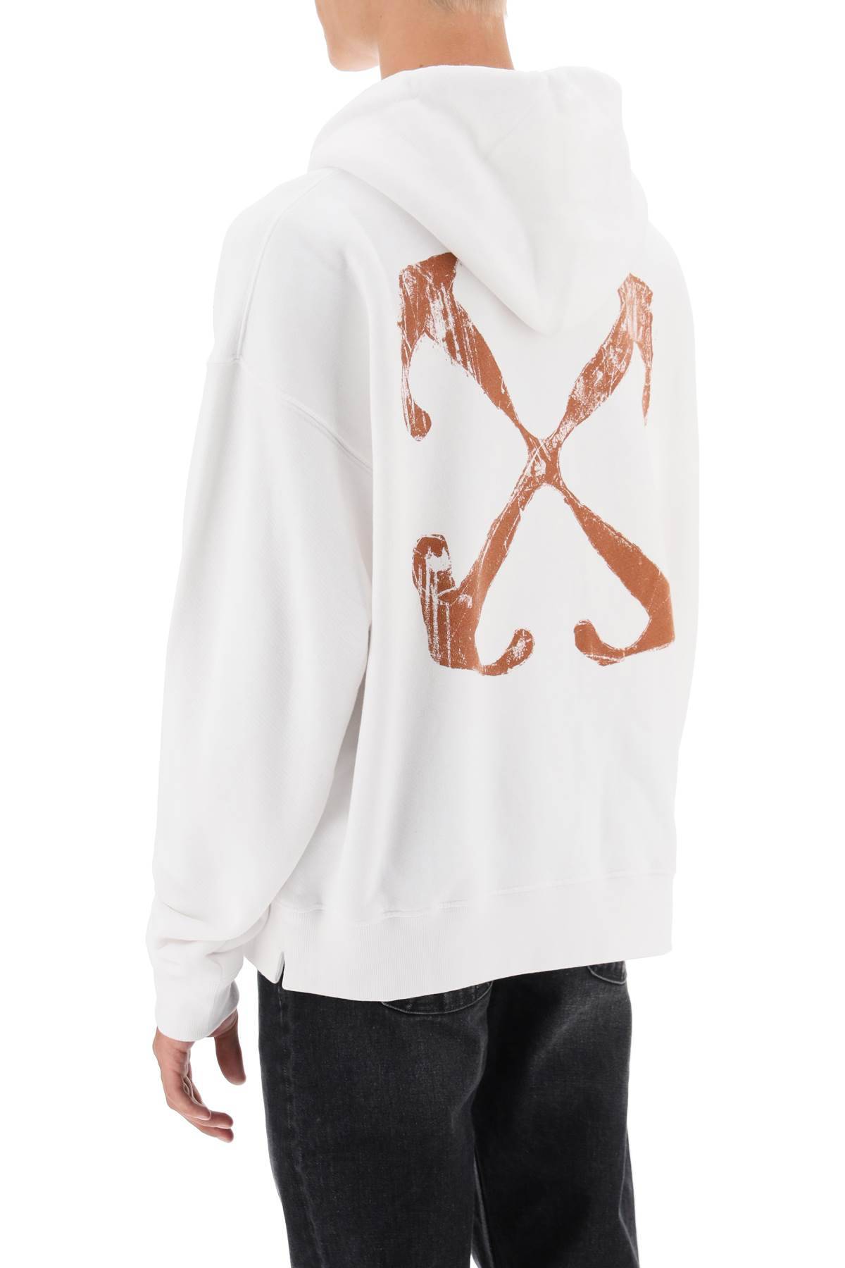 Shop Off-white Hoodie With Back Arrow Print In White