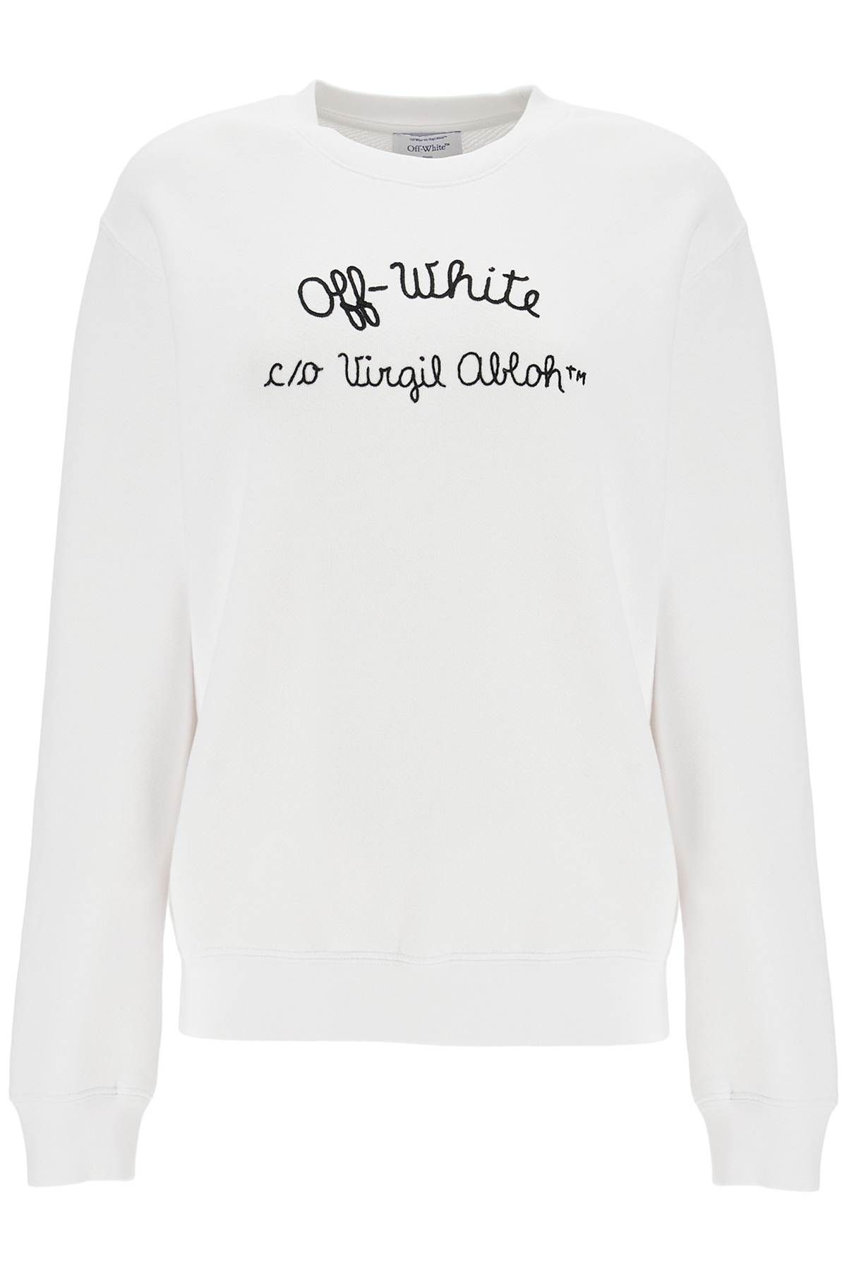 Shop Off-white Crewneck Sweatshirt With In White