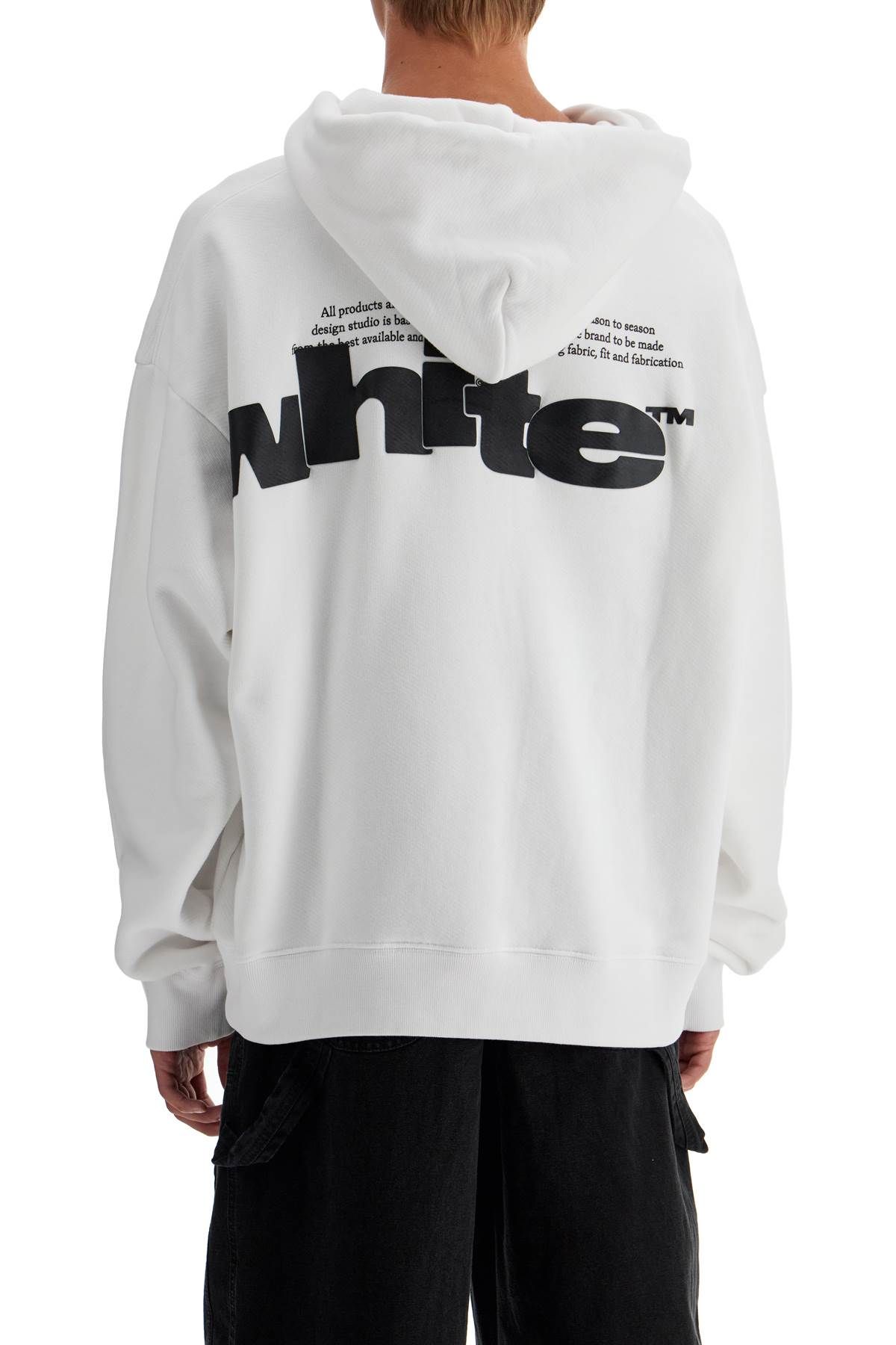 Shop Off-white Hooded Sweatshirt With Shared In White