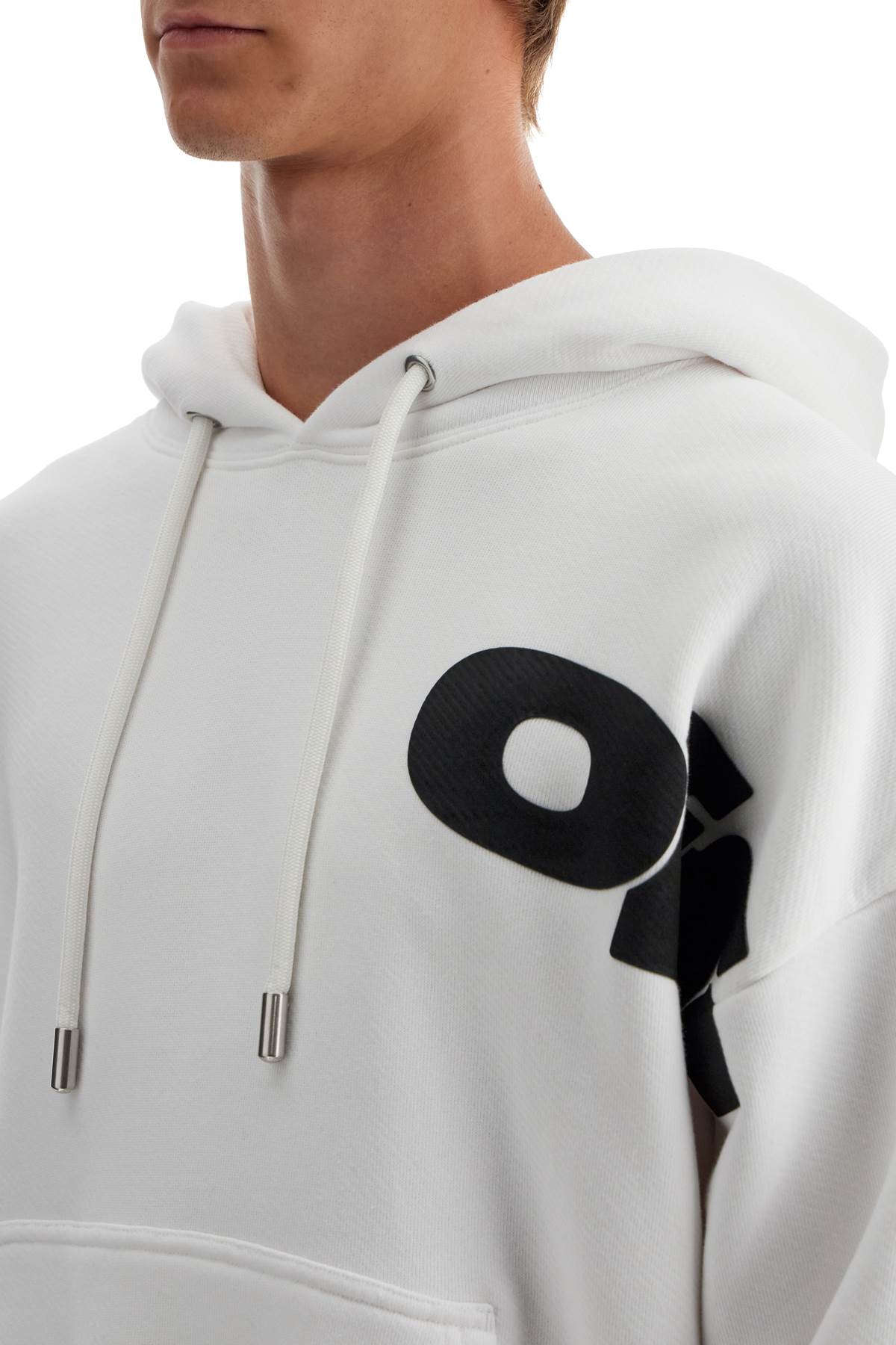 Shop Off-white Hooded Sweatshirt With Shared In White