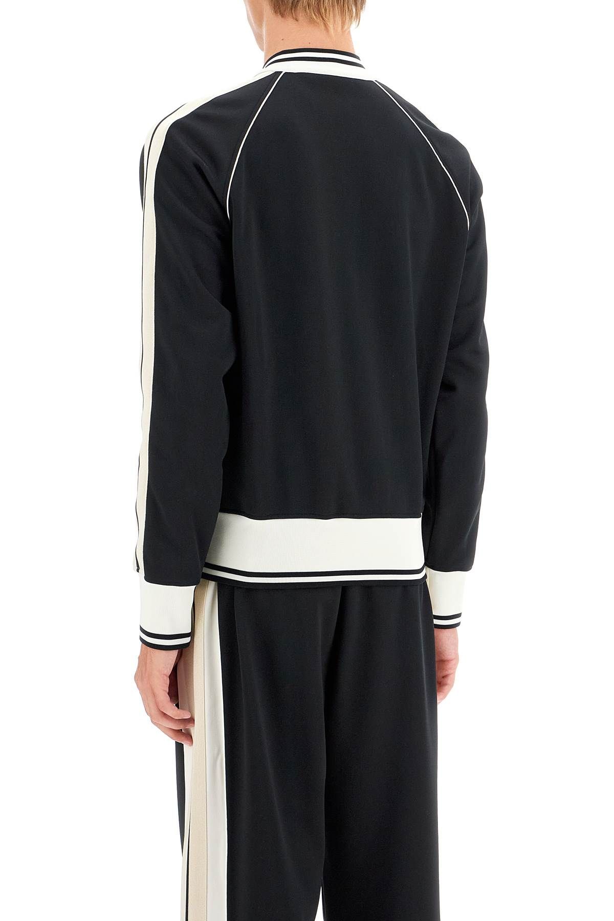 Shop Palm Angels Raglan Zip-up Sweat In Black