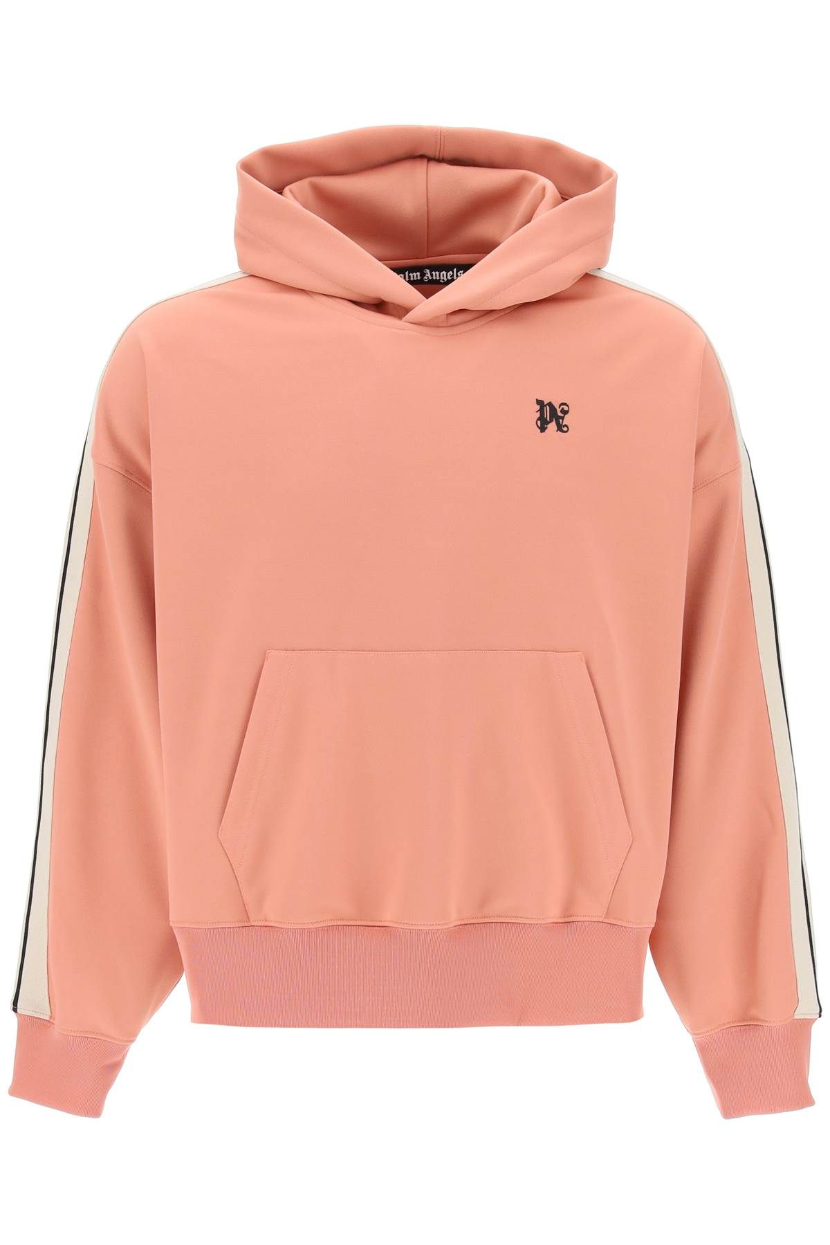 Shop Palm Angels "track Sweatshirt With Contrasting Bands In Pink