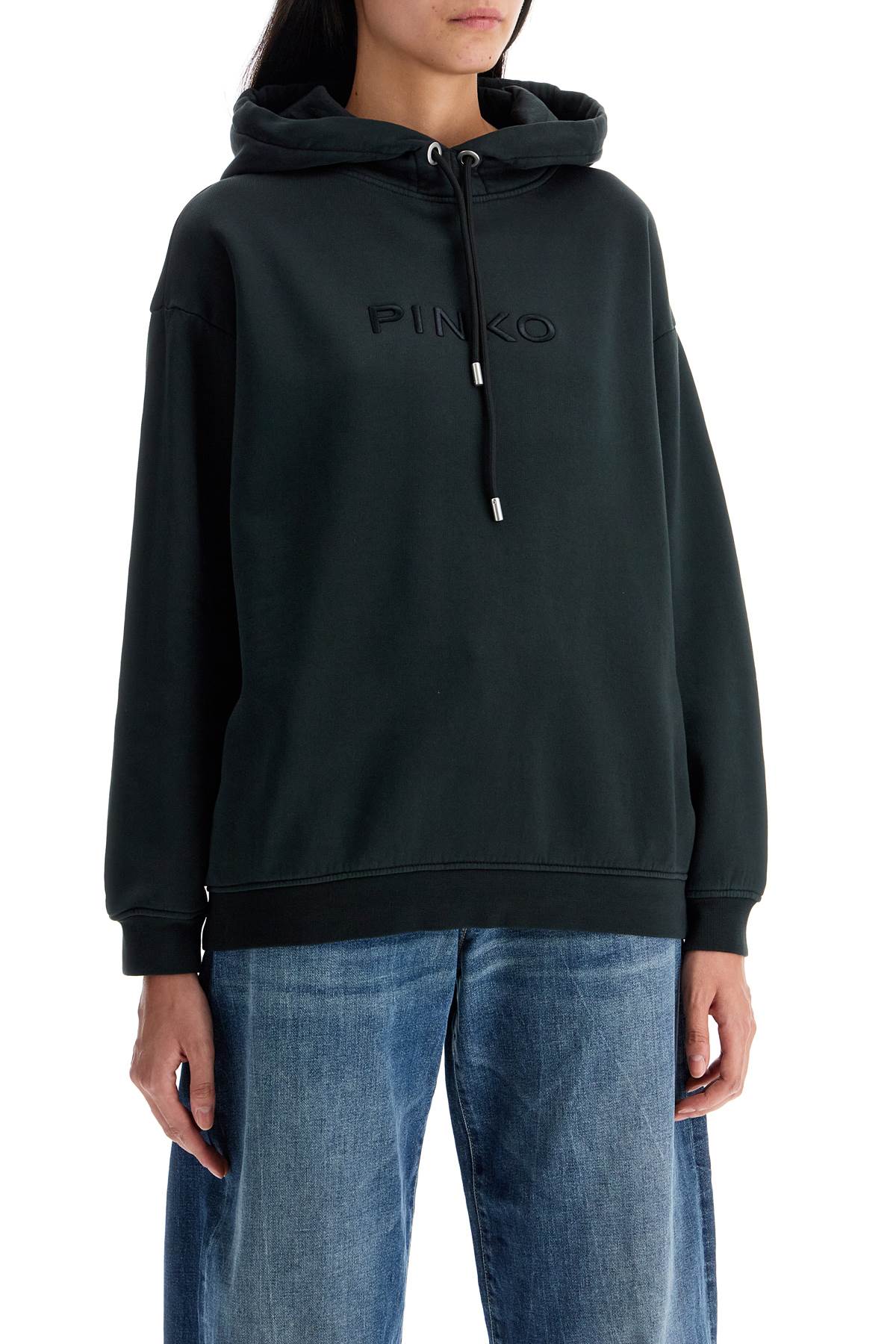 Shop Pinko "oversized Sweatshirt With In Black