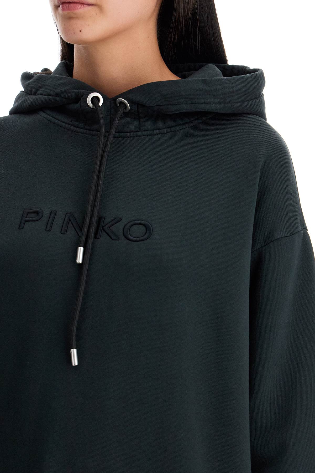 Shop Pinko "oversized Sweatshirt With In Black