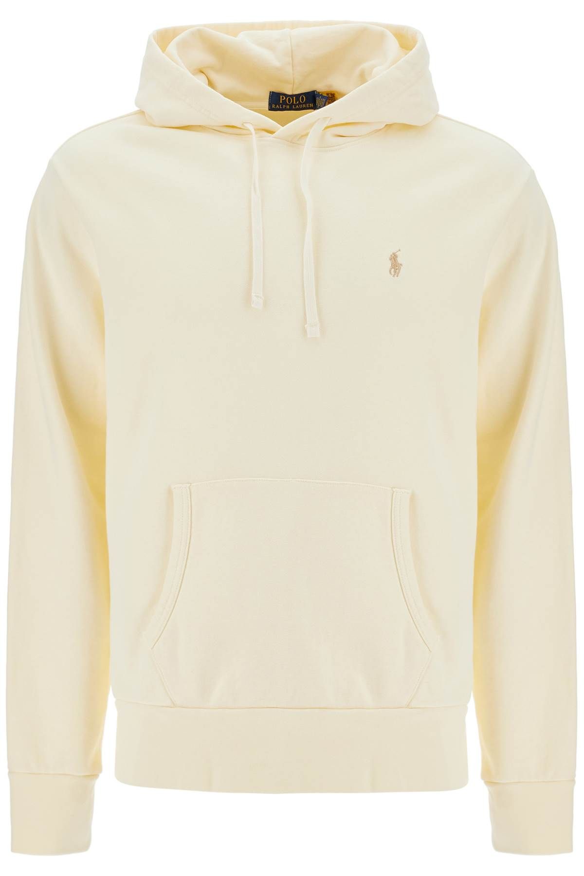 Shop Polo Ralph Lauren Hooded Sweatshirt With Embroidered Pony In Neutro