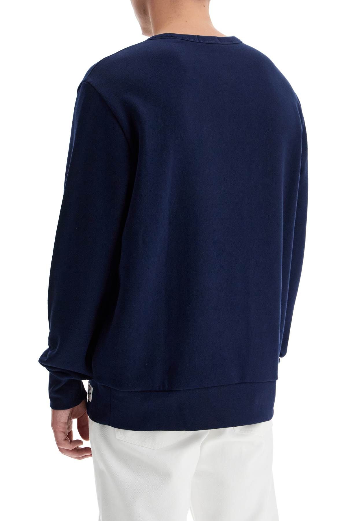 Shop Polo Ralph Lauren Crewneck Sweatshirt With Letter In Blue