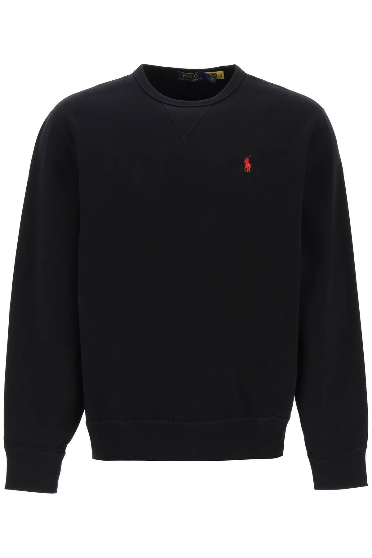 Shop Polo Ralph Lauren Rl Sweatshirt In Black