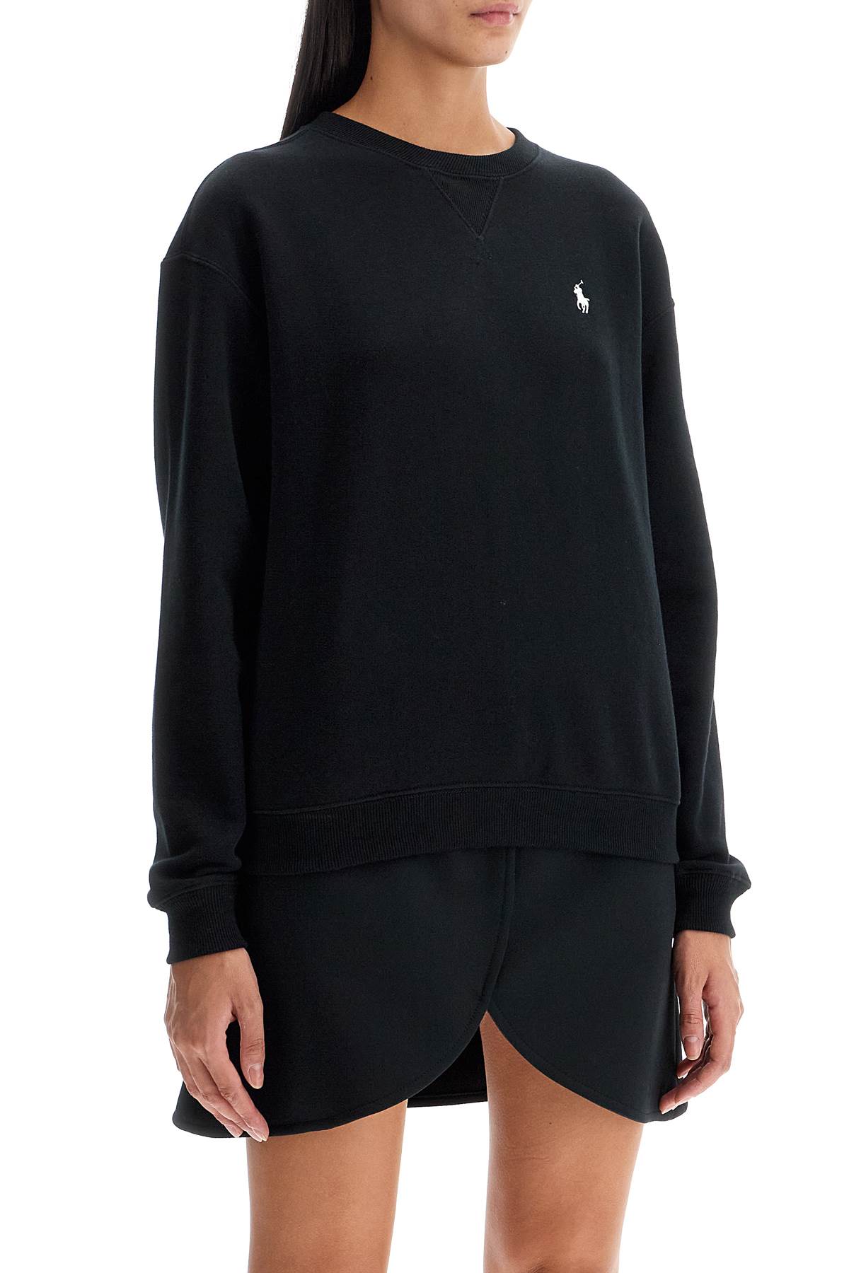 Shop Polo Ralph Lauren Loose Fit Sweatshirt In Black