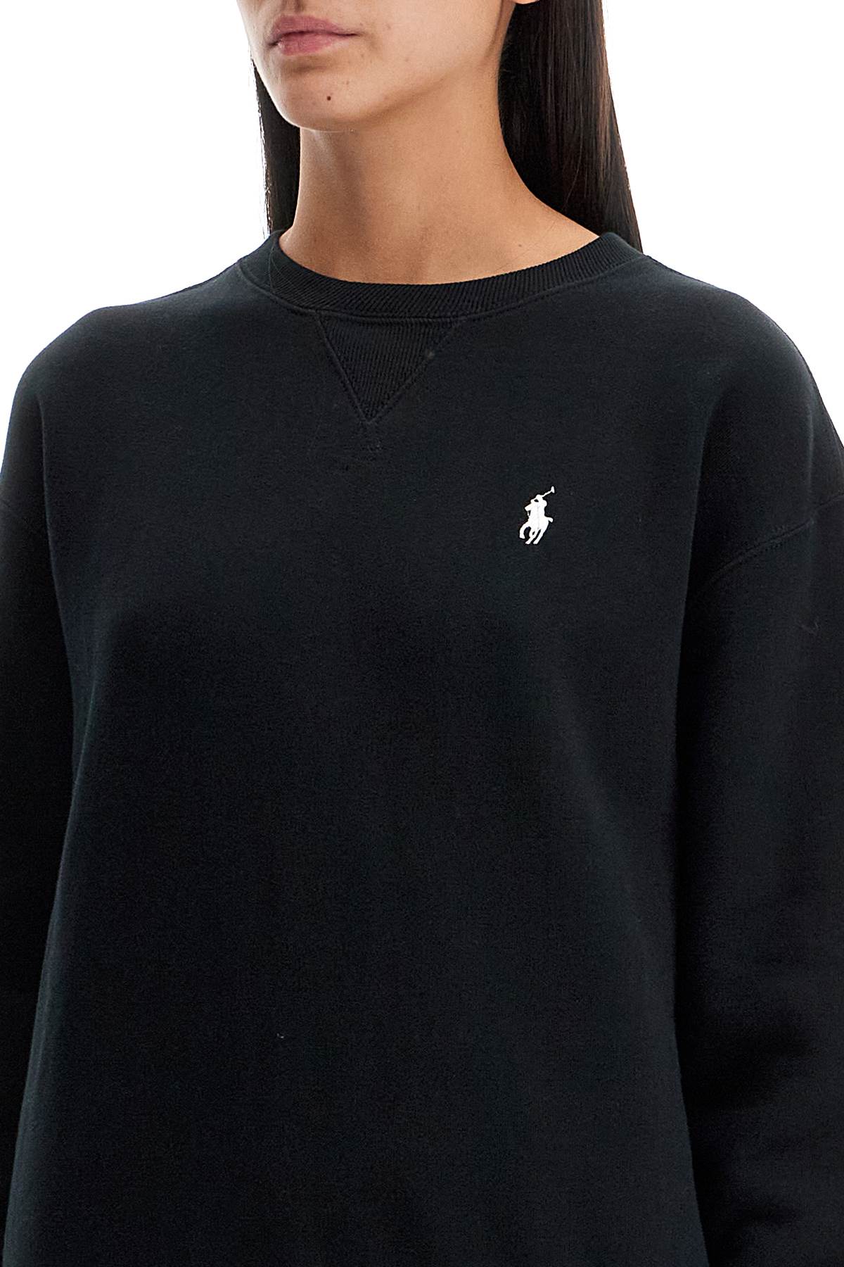 Shop Polo Ralph Lauren Loose Fit Sweatshirt In Black