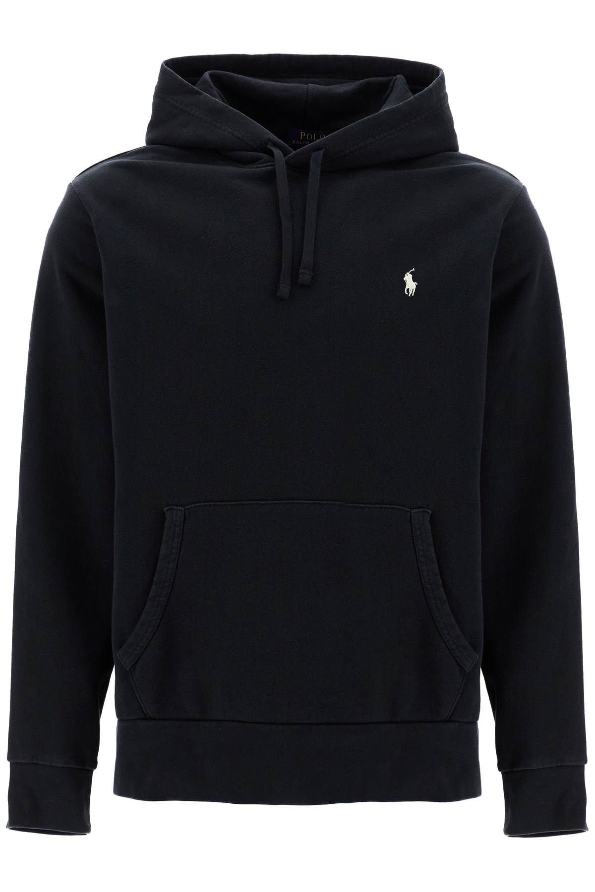 Shop Polo Ralph Lauren Hooded Sweatshirt With Embroidered Pony In Black