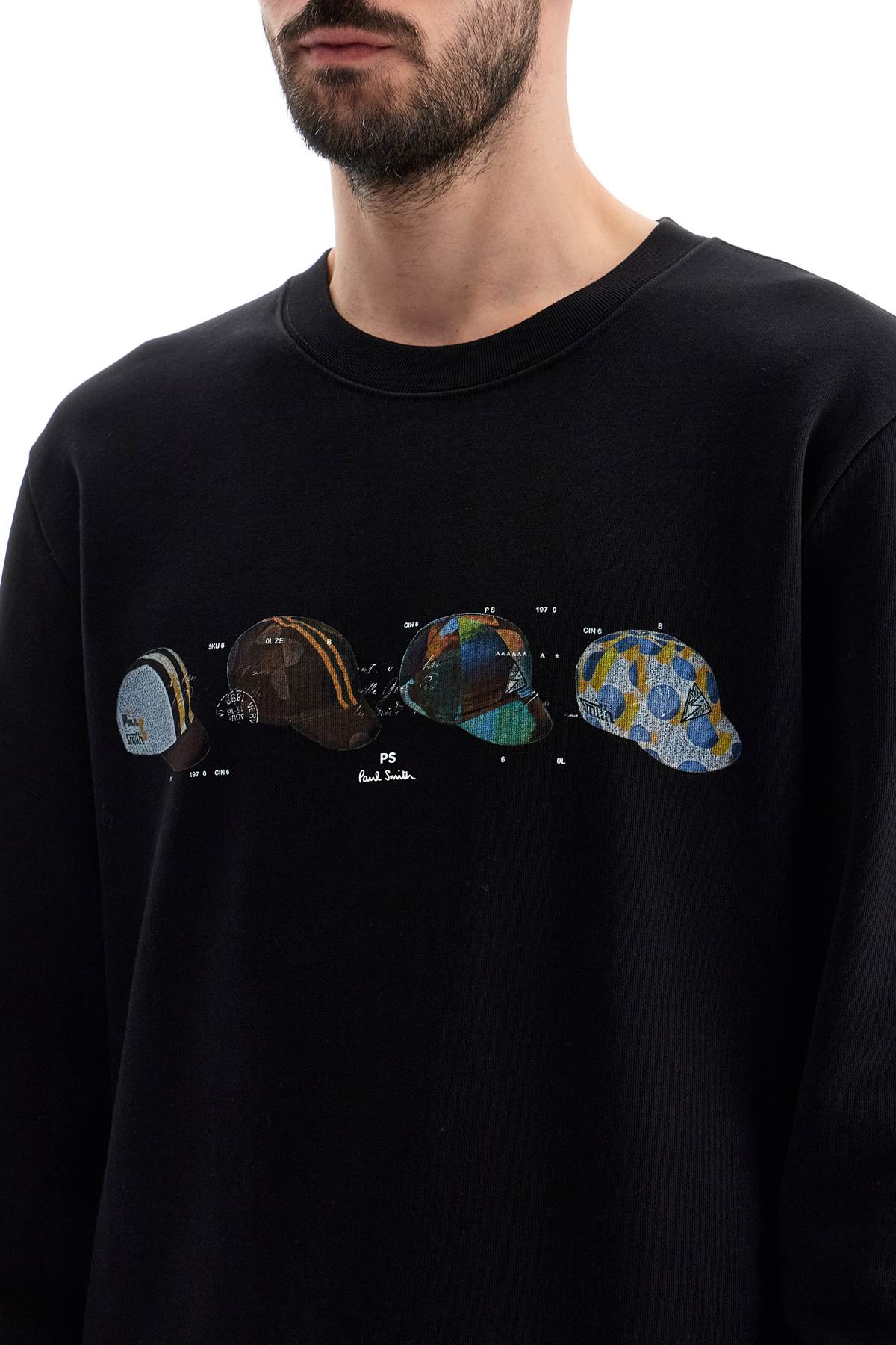 Shop Ps By Paul Smith Crewneck Cycling Sweatshirt In Black