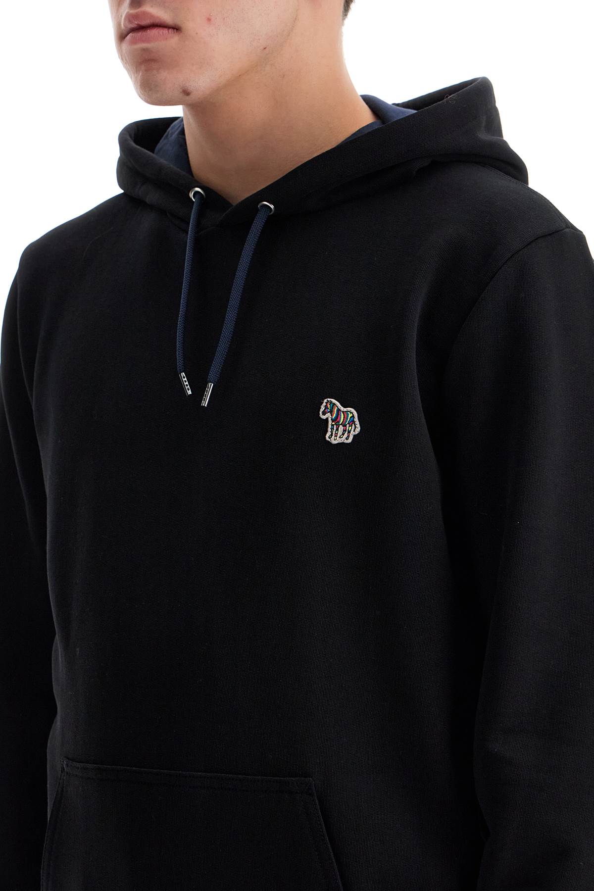 Shop Ps By Paul Smith Organic Cotton Hoodie With Hood In Black