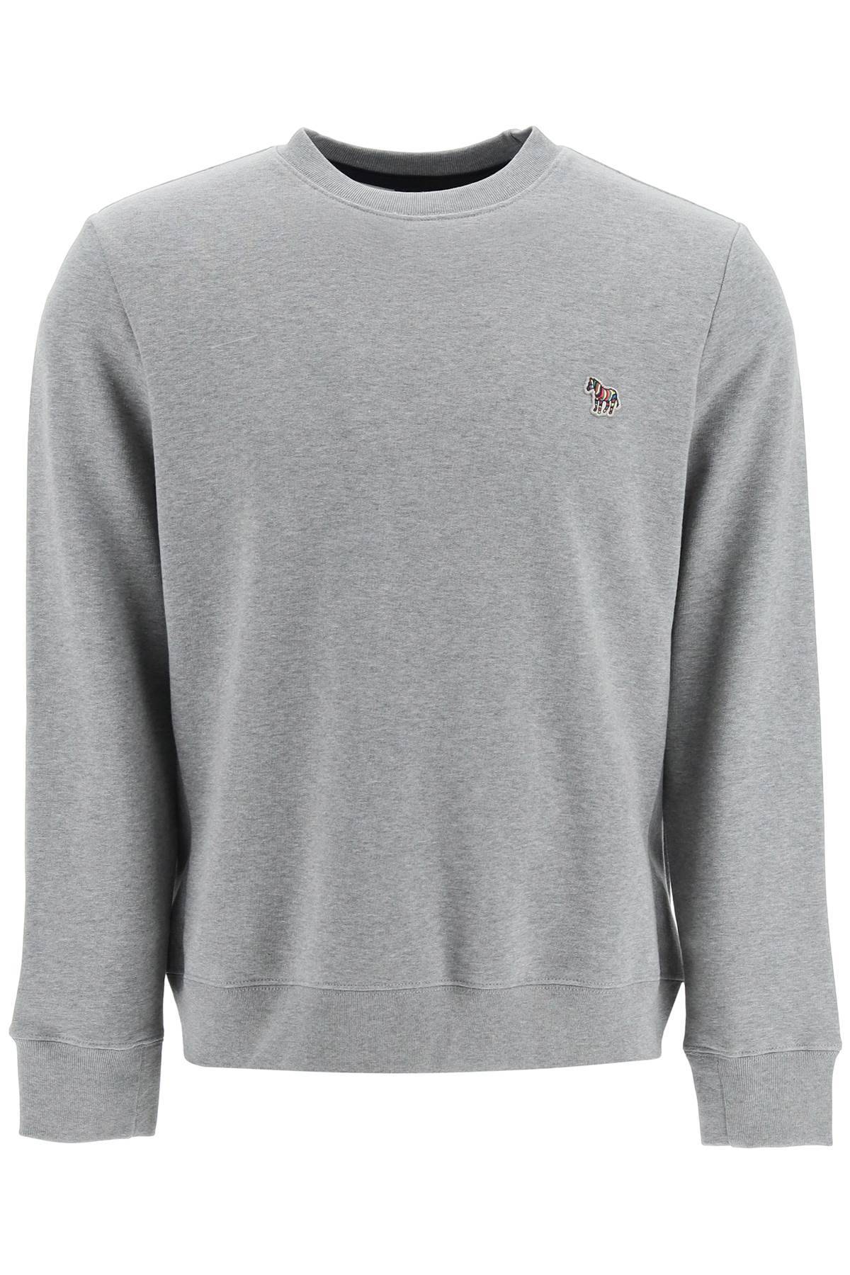 Shop Ps By Paul Smith Zebra Logo Sweatshirt With Zebra Logo In Grey