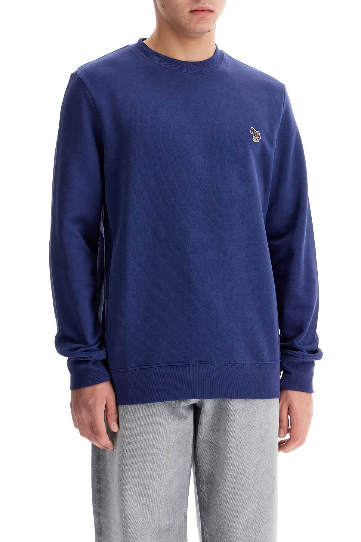 Shop Ps By Paul Smith Zebra Patch Crewneck Sweatshirt In Purple