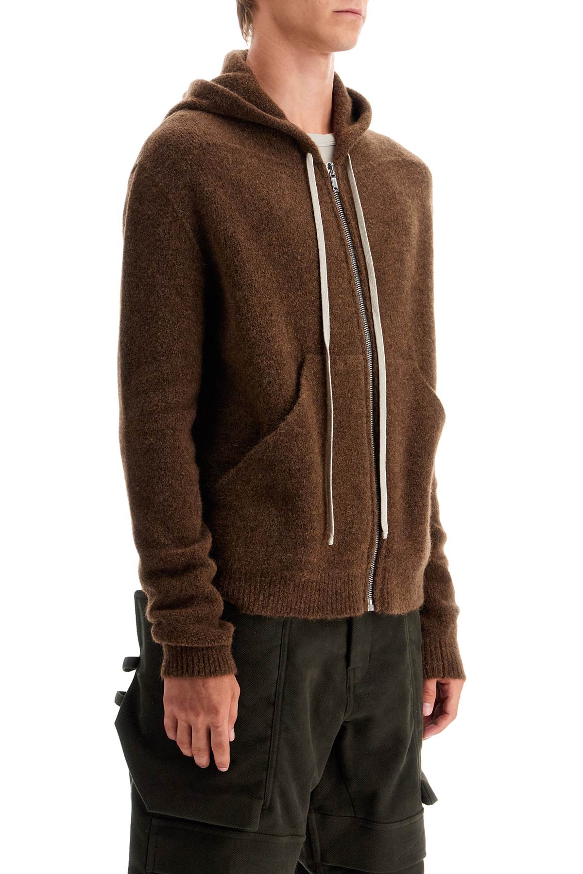 Shop Rick Owens Knitted Sweatshirt In Brown