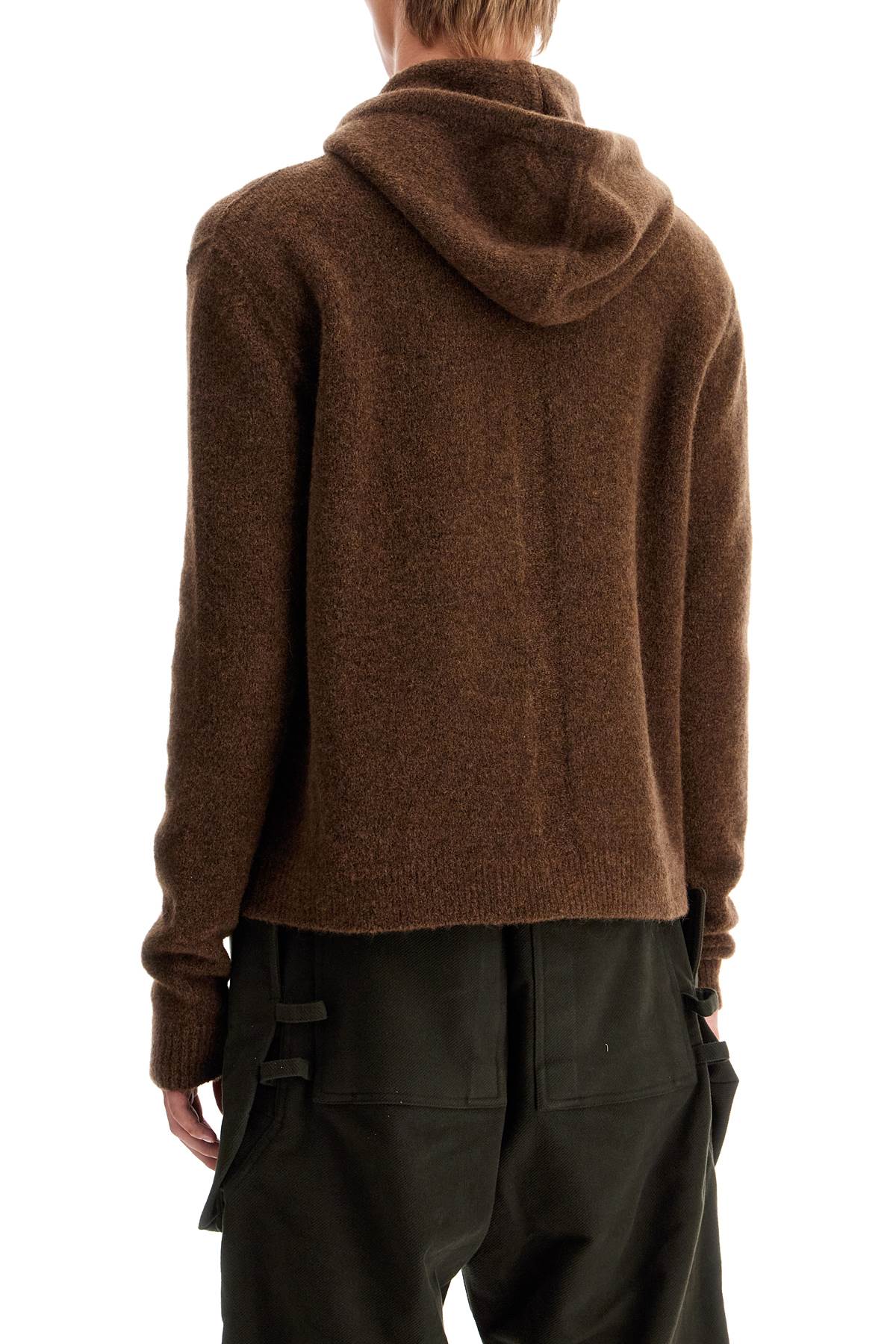 Shop Rick Owens Knitted Sweatshirt In Brown