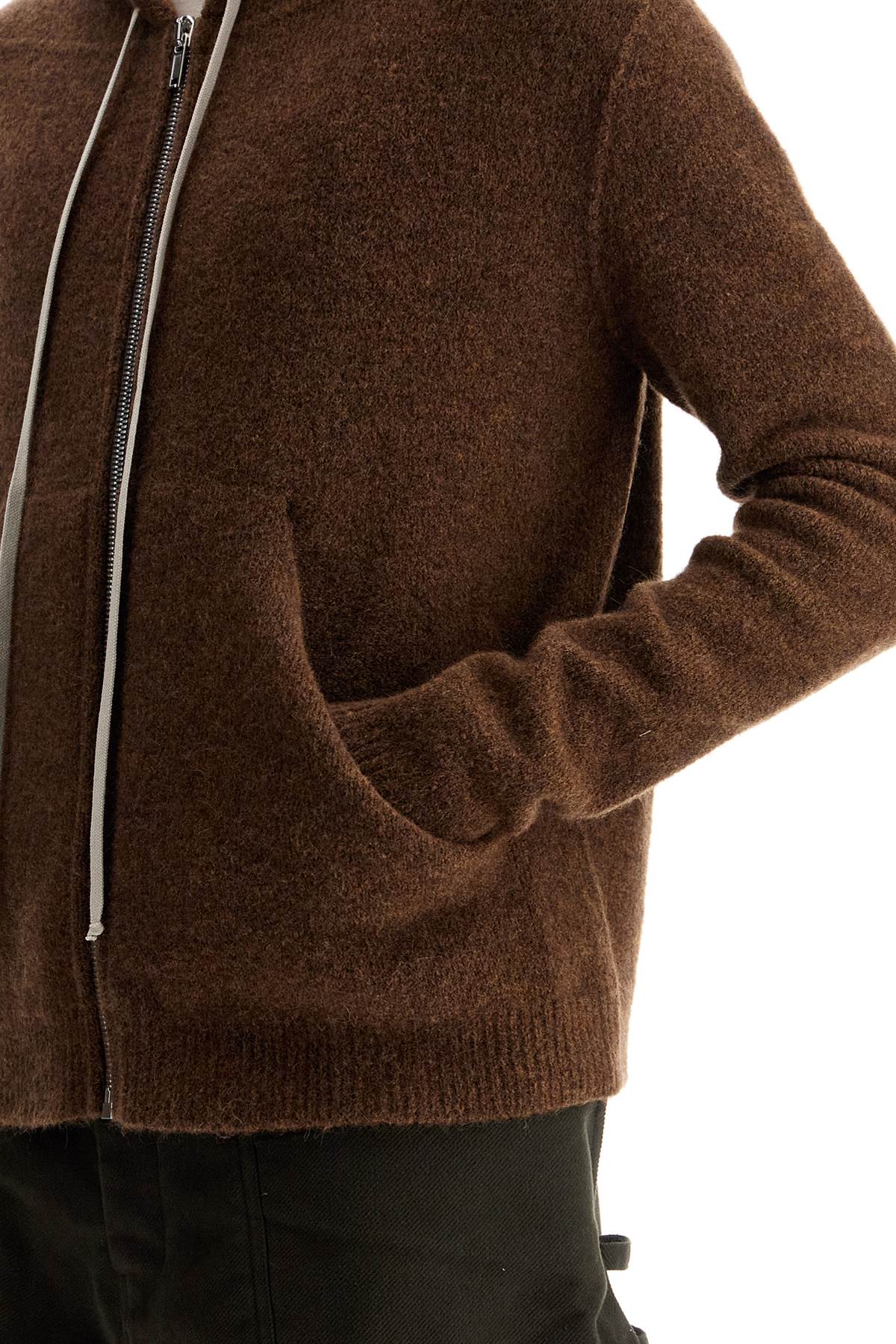 Shop Rick Owens Knitted Sweatshirt In Brown