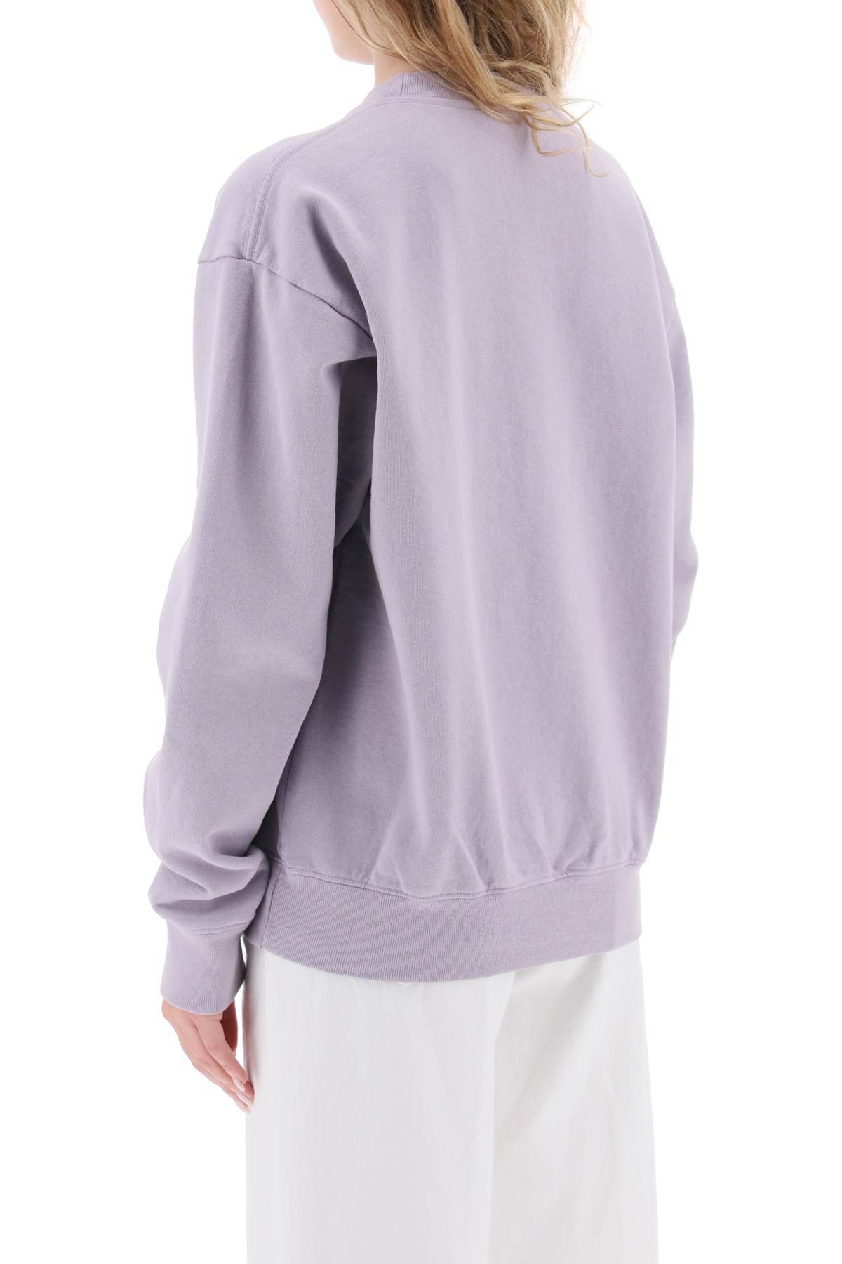 Shop Sporty And Rich Crew-neck Sweatshirt With Print In Purple