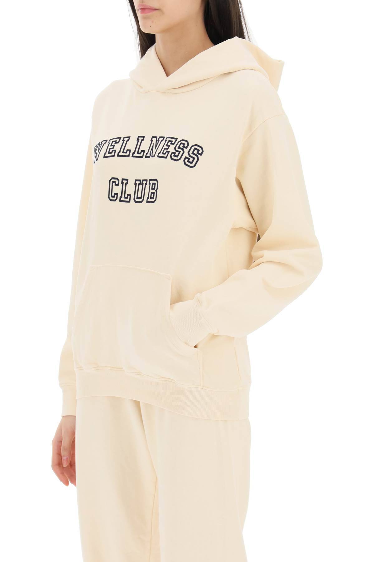 Shop Sporty And Rich Hoodie With Lettering Logo In White,yellow