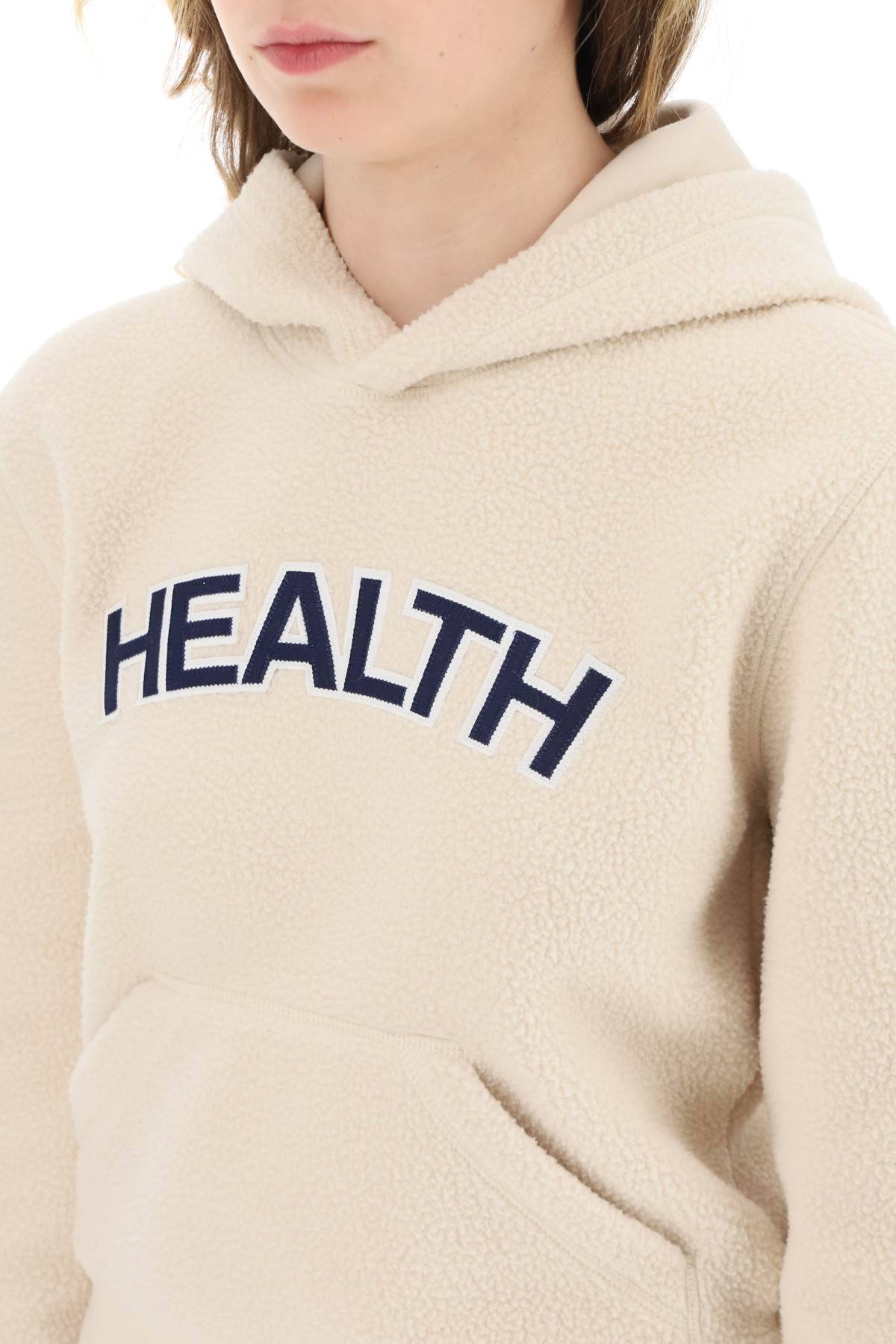 Shop Sporty And Rich Sherpa Fleece Hoodie In White,yellow