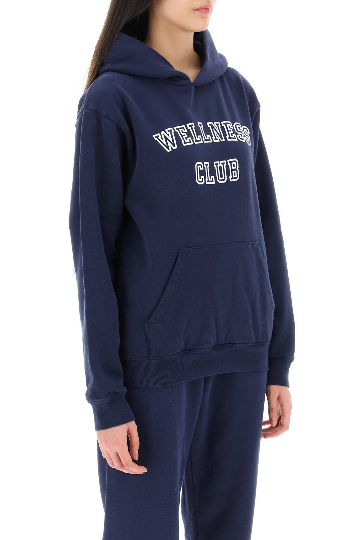 Shop Sporty And Rich Hoodie With Lettering Logo In Blue