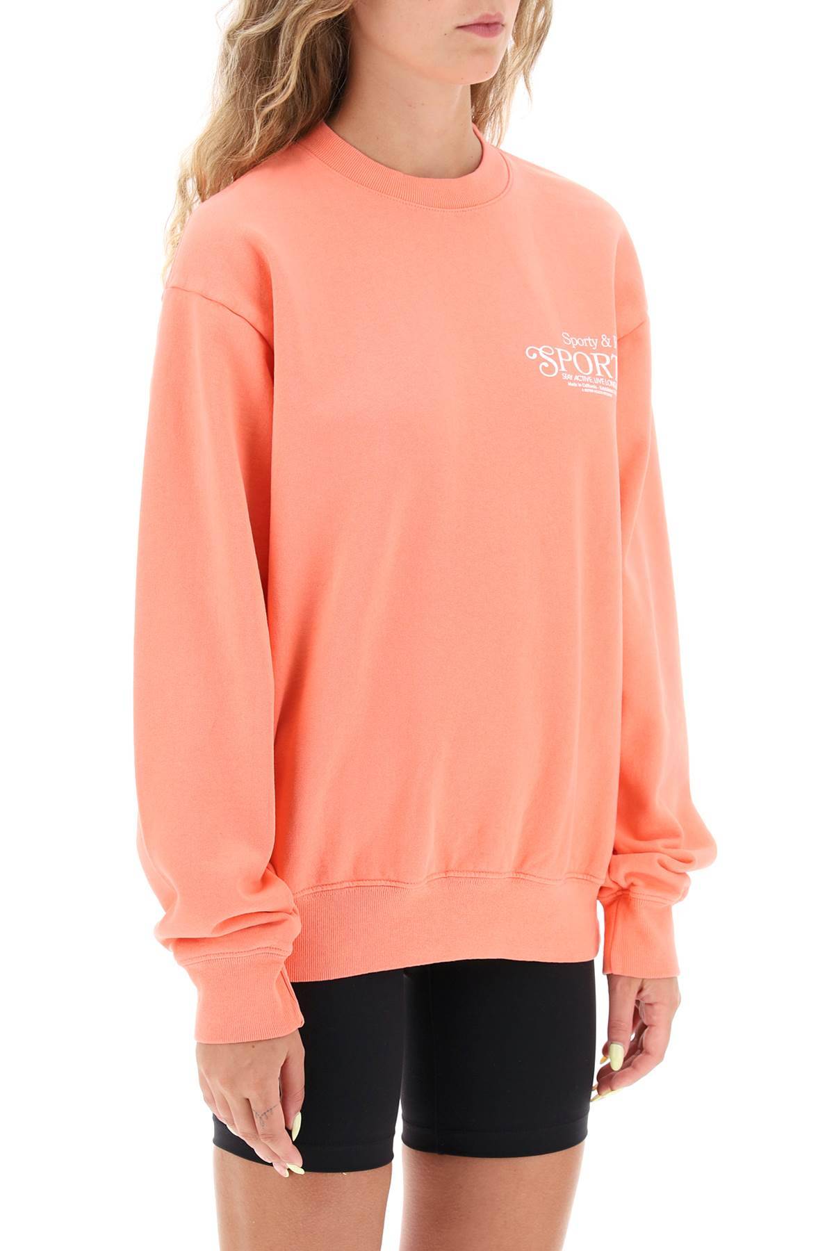Shop Sporty And Rich 'bardot Sports' Sweatshirt In Pink