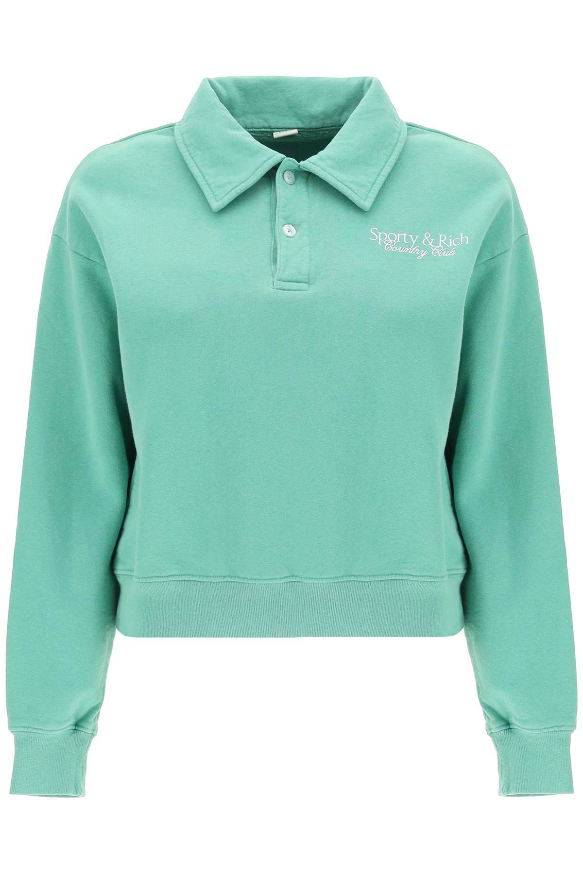 SPORTY AND RICH 'SR COUNTRY CLUB' POLO SWEATSHIRT