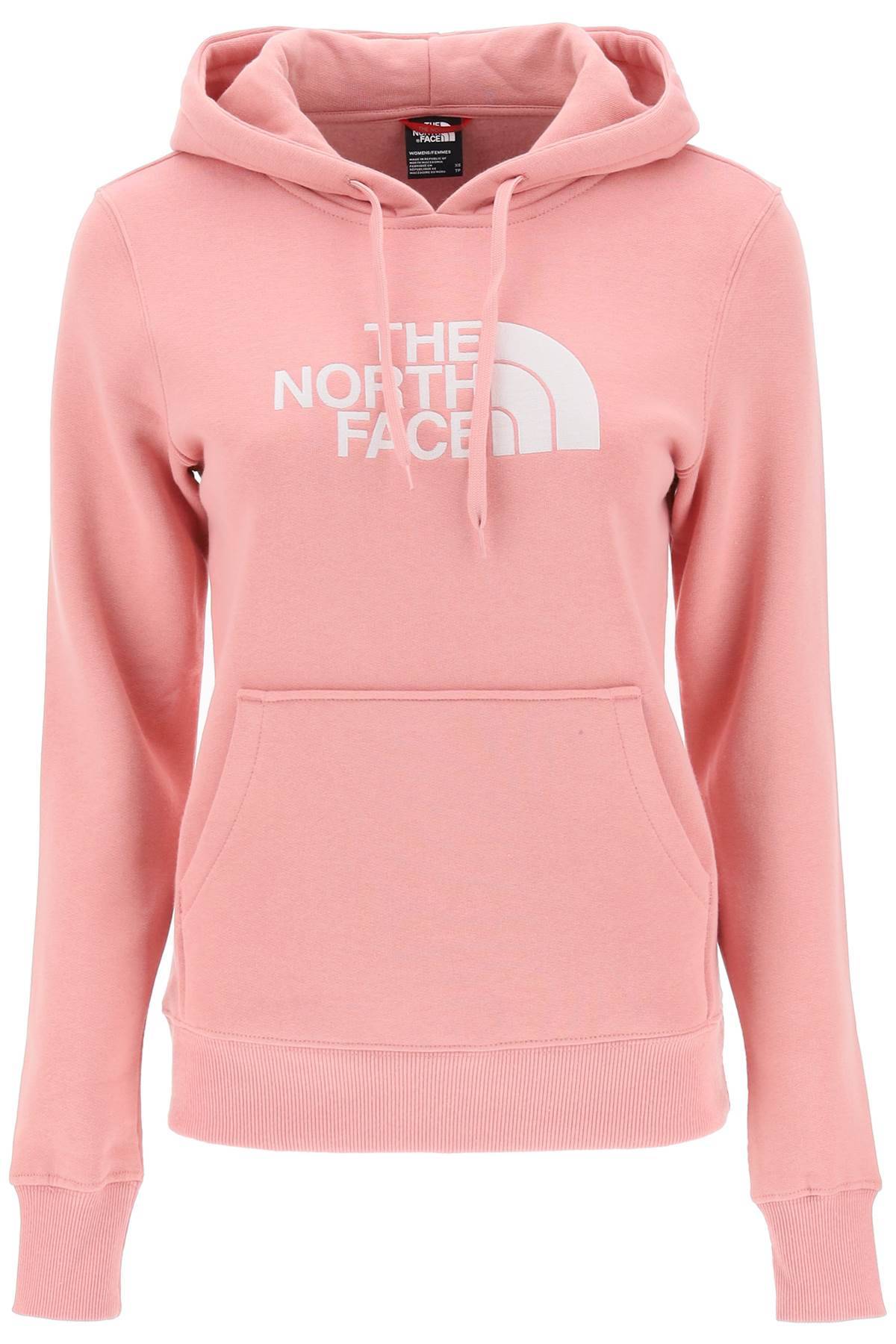 Shop The North Face 'drew Peak' Hoodie With Logo Embroidery In Pink