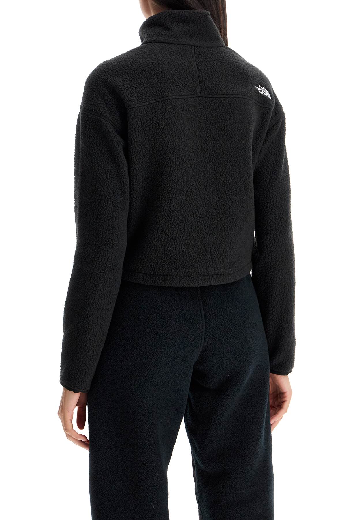 Shop The North Face Sherpa Fleece Cropped Sweatshirt In In Black