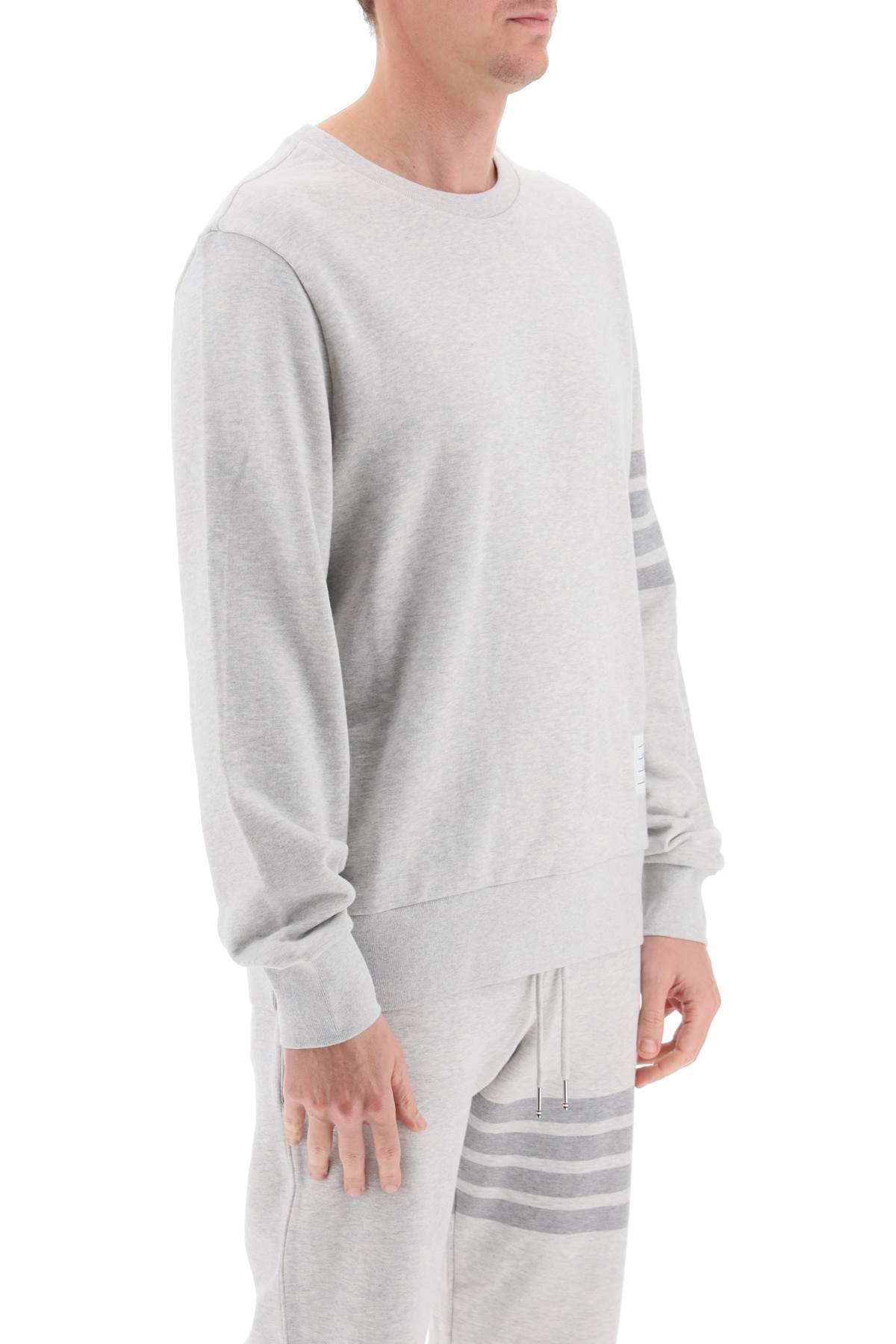 Shop Thom Browne Cotton 4-bar Sweatshirt In Grey