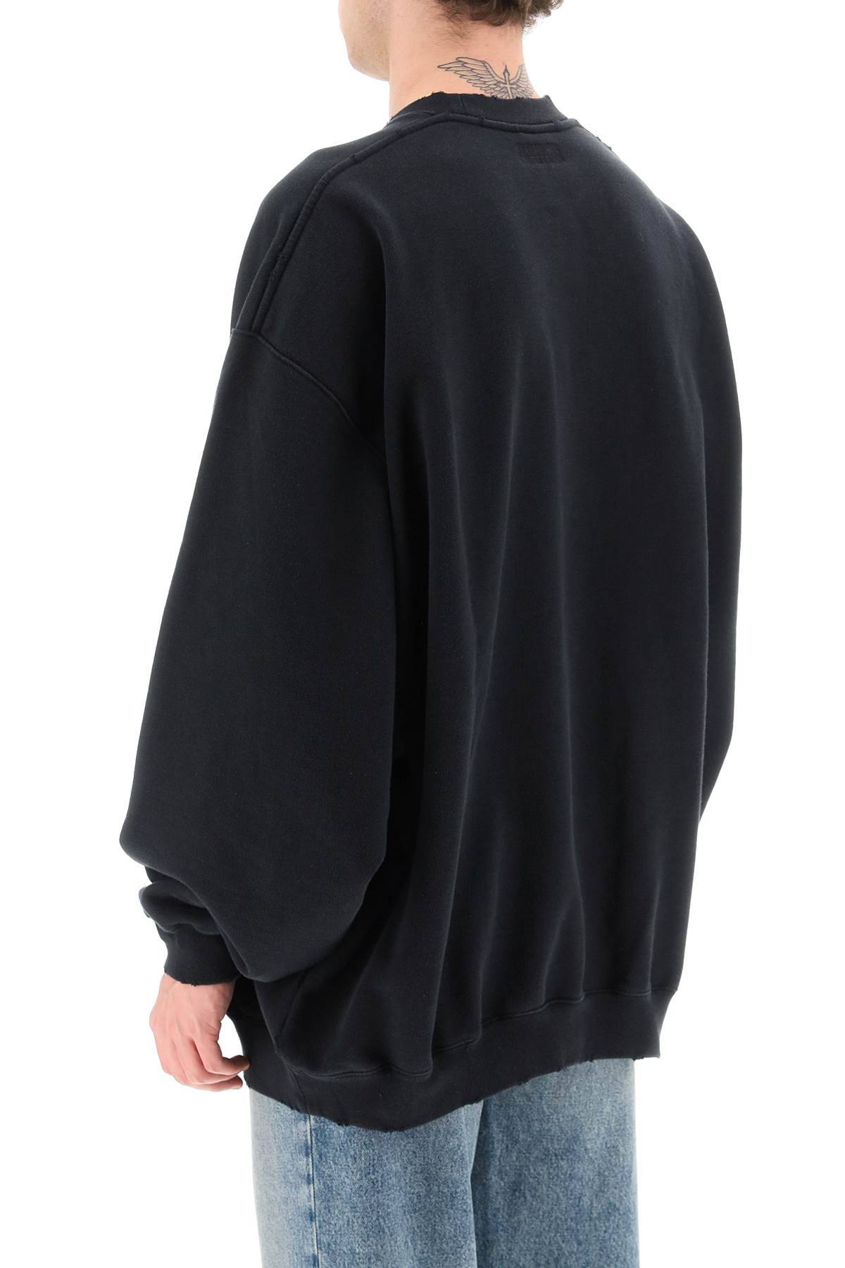 Shop Vetements Afterlife Embroidery Sweatshirt In Black