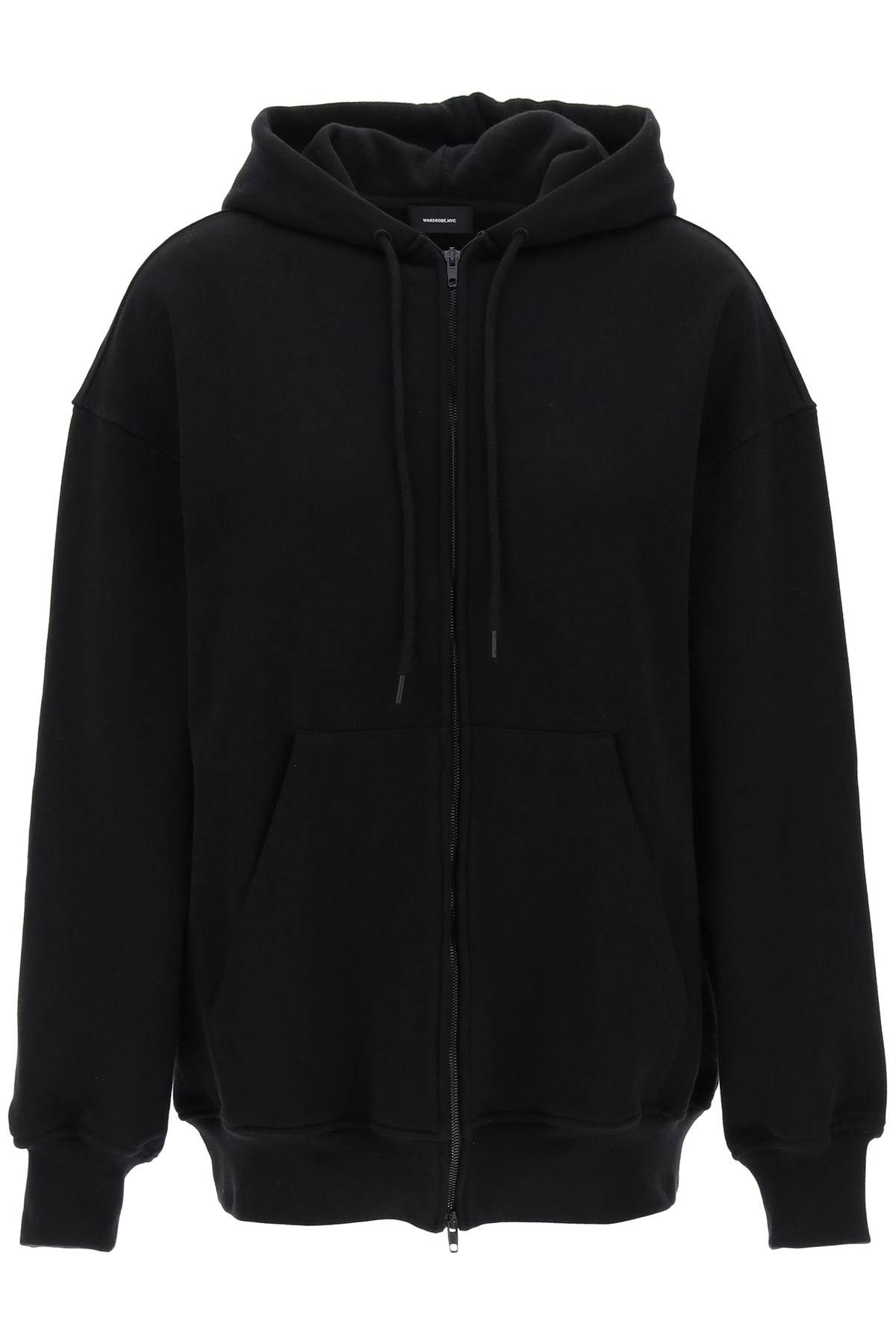 Shop Wardrobe.nyc Oversized Zip-up Hoodie In Black