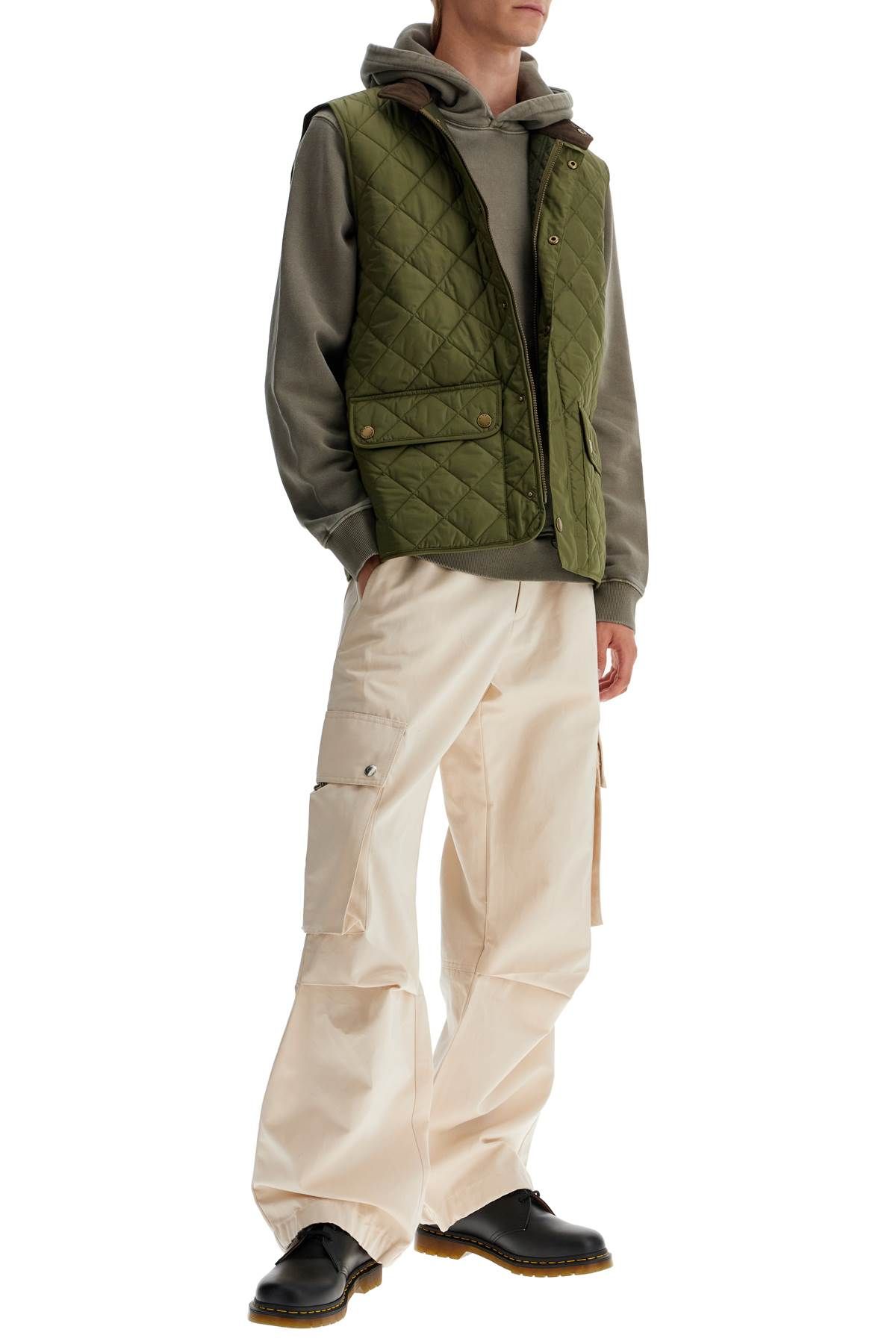 Shop Woolrich Hooded Sweatshirt With Tie-d In Khaki