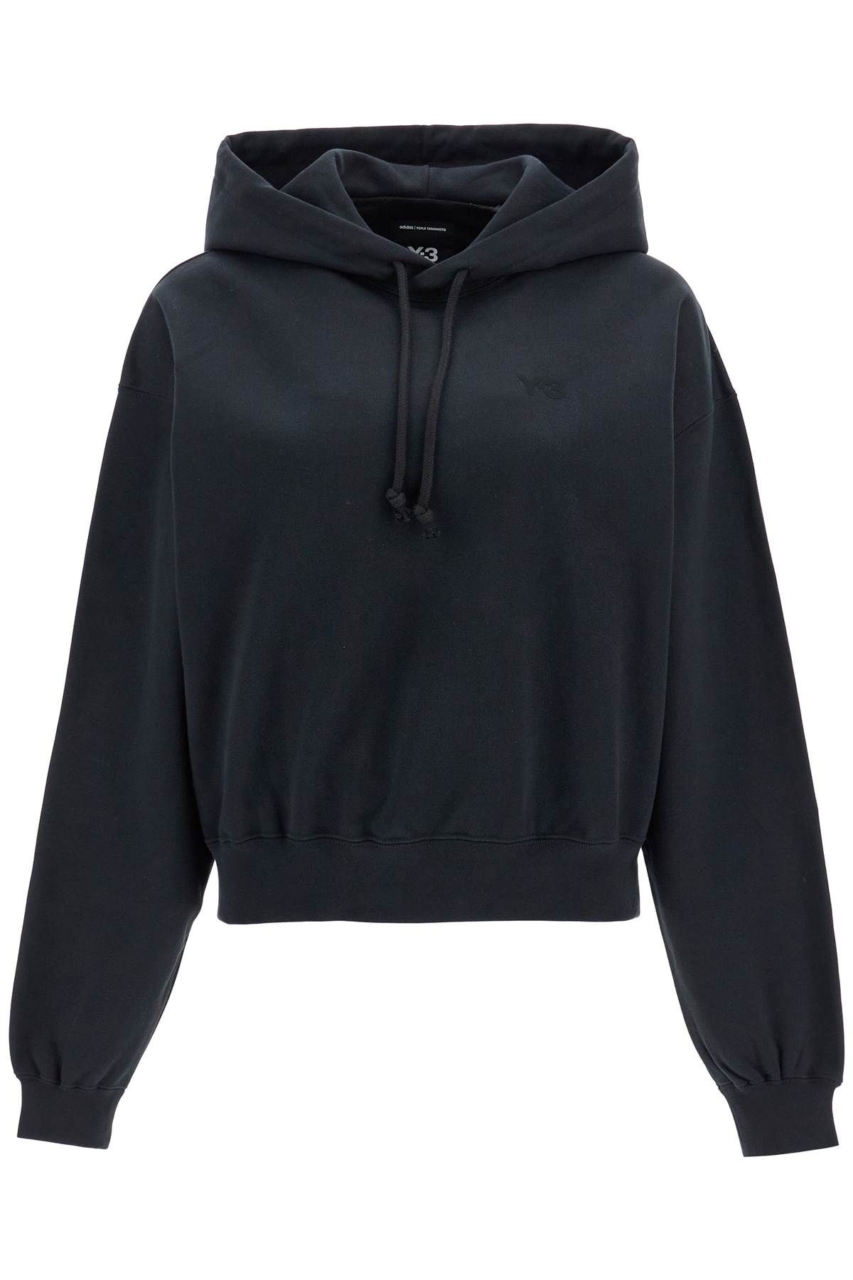 Shop Y-3 Boxy Hoodie With Hood In Black