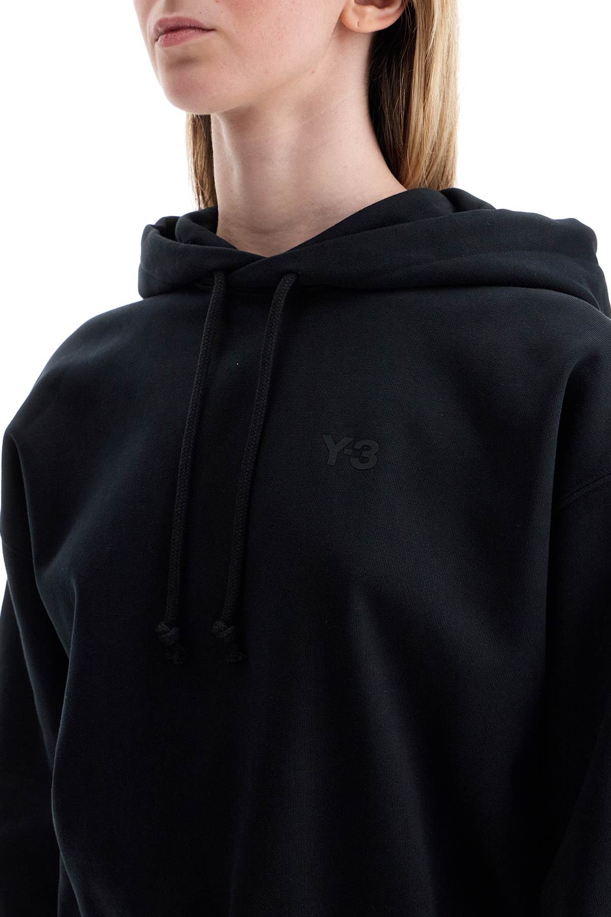 Shop Y-3 Boxy Hoodie With Hood In Black