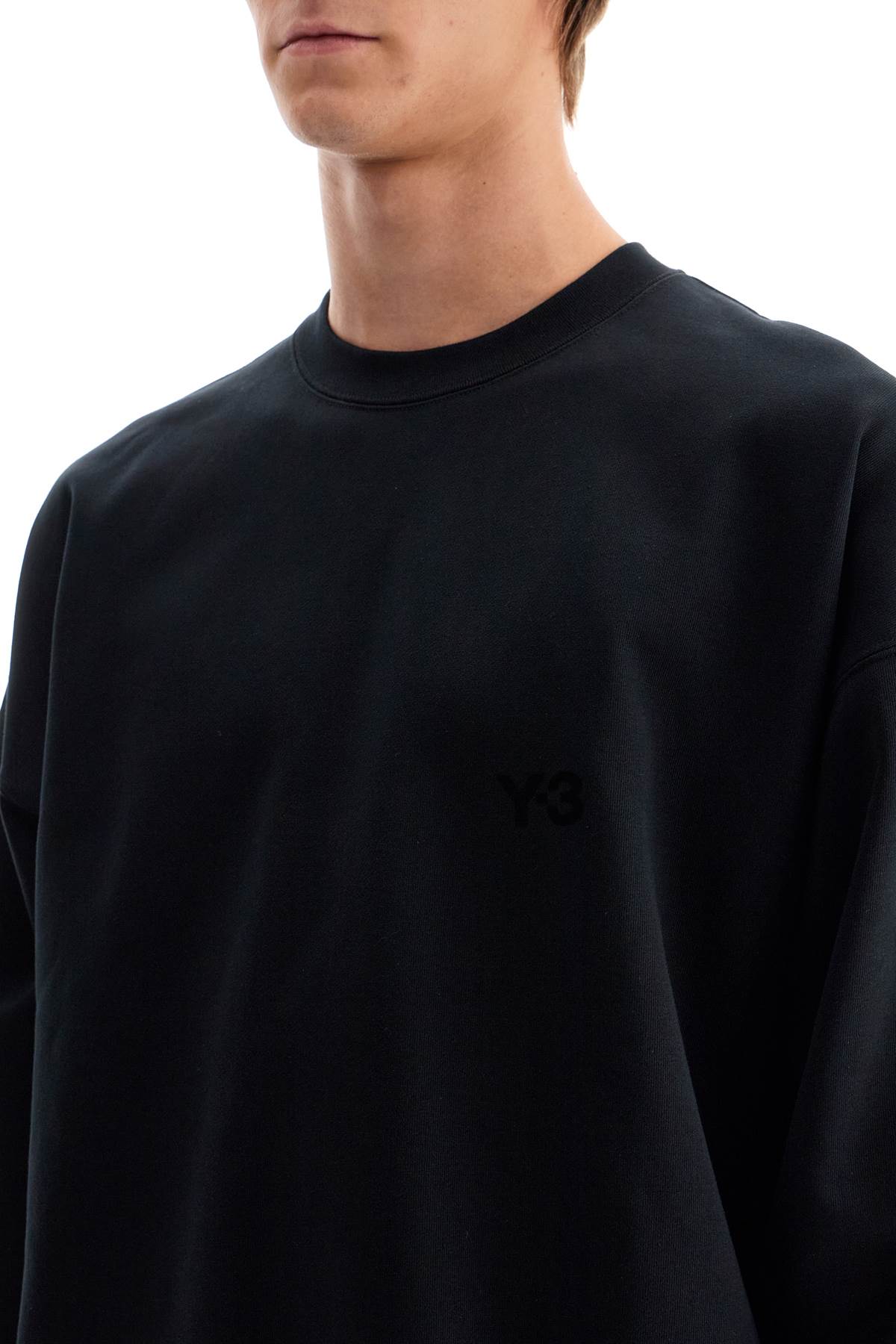 Shop Y-3 Oversized Crewneck In Black