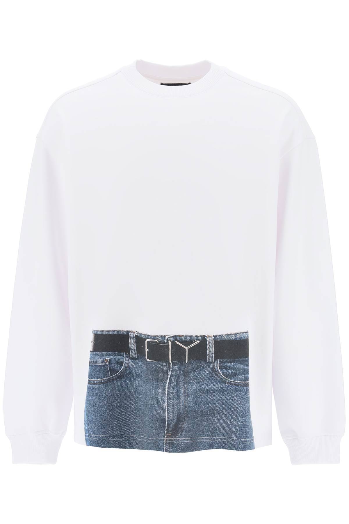 Shop Y/project Trompe L'oeil Sweatshirt In White