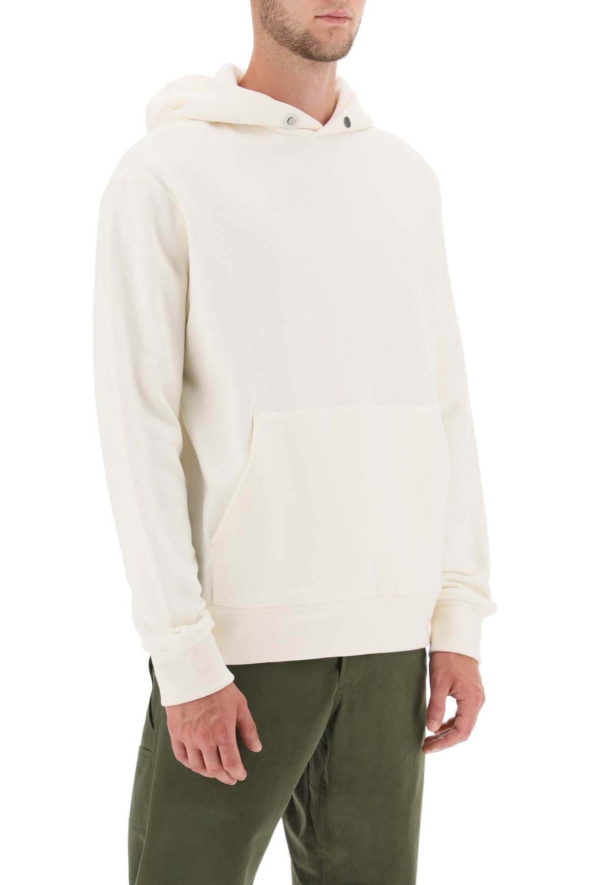 Shop Zegna Cotton And Cashmere Hoodie In White