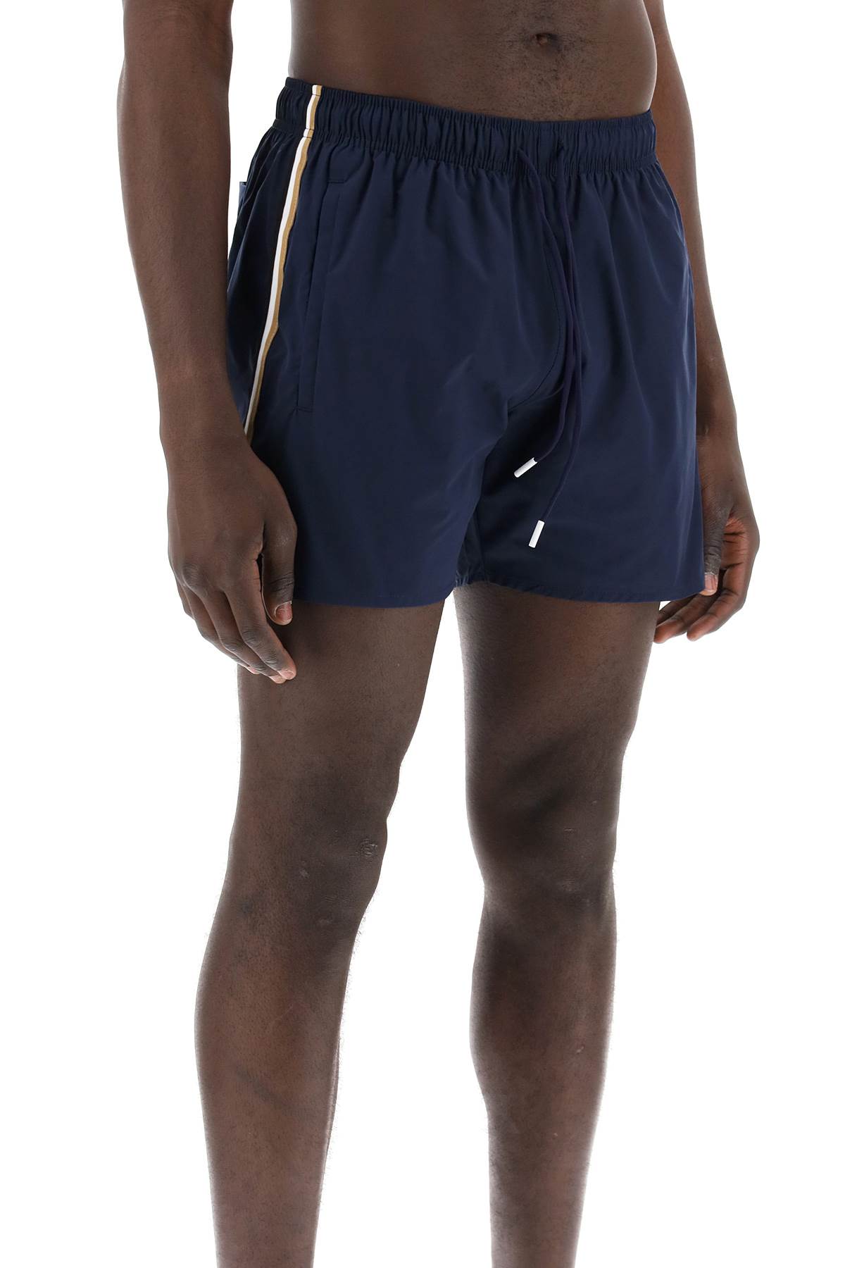 Shop Hugo Boss "seaside Bermuda Shorts With Tr In Blue
