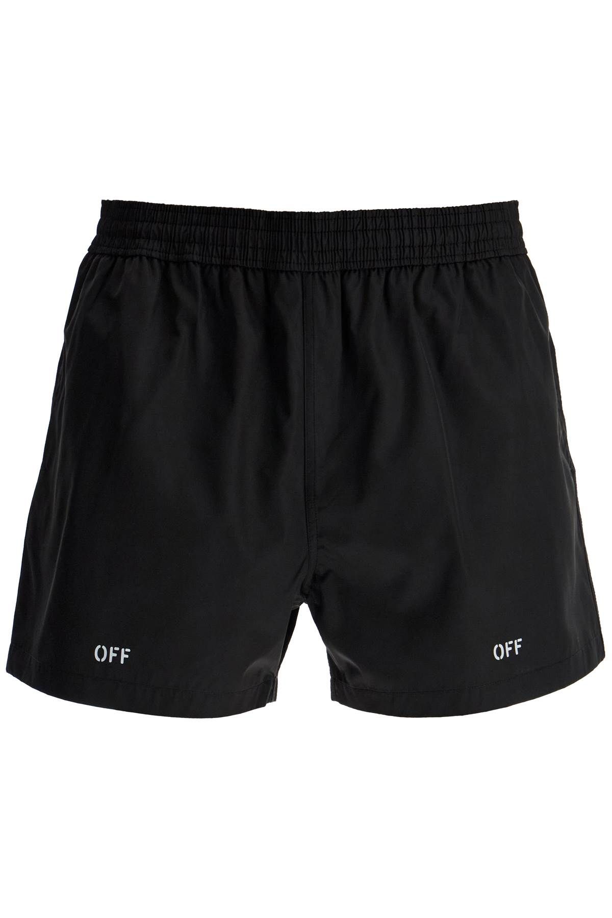 Shop Off-white Surfer Sea Bermuda Shorts In Black