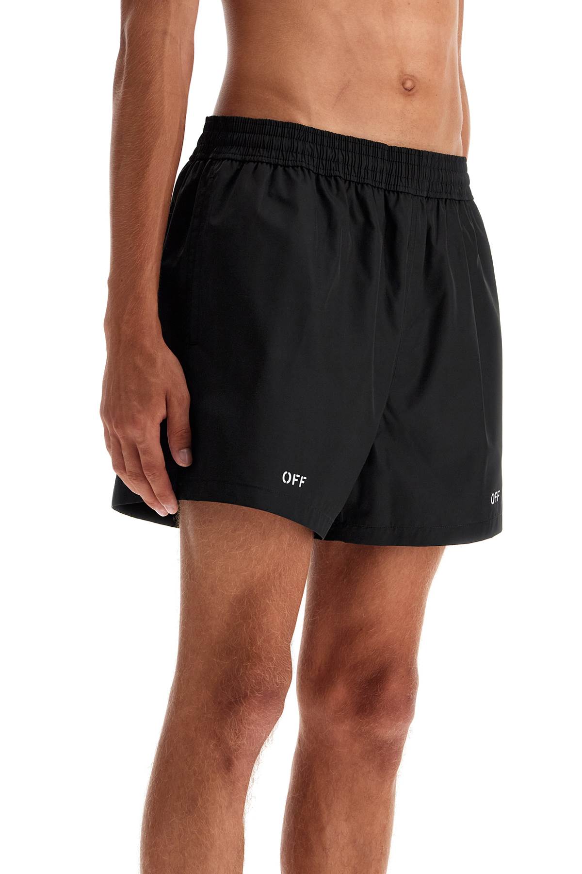 Shop Off-white Surfer Sea Bermuda Shorts In Black