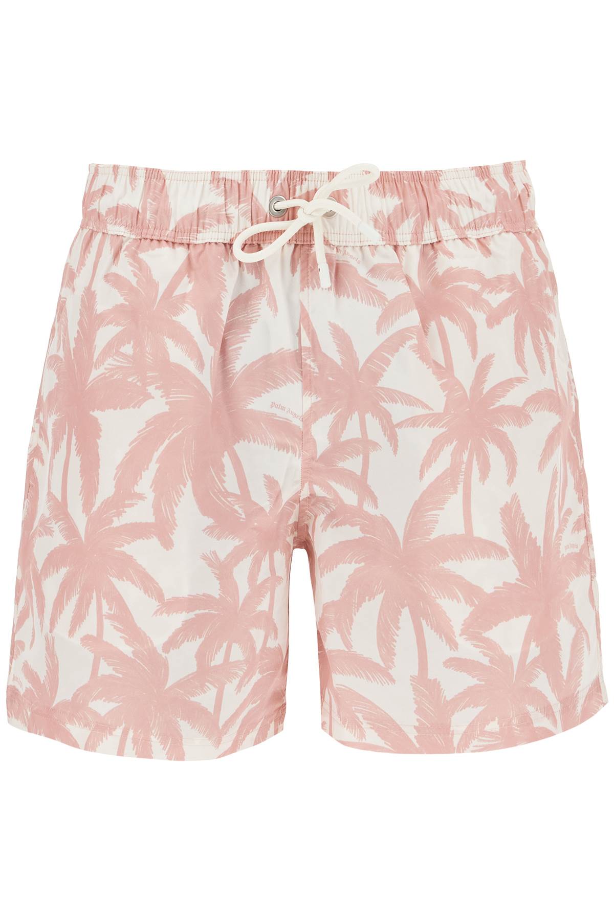 Shop Palm Angels Beach Print Palm Tree Bermuda In White