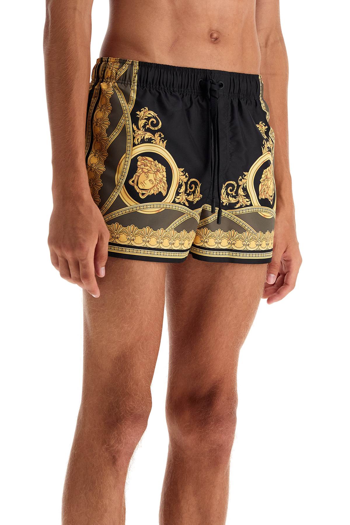 Shop Versace "men's Swim Trunks 'the In Black