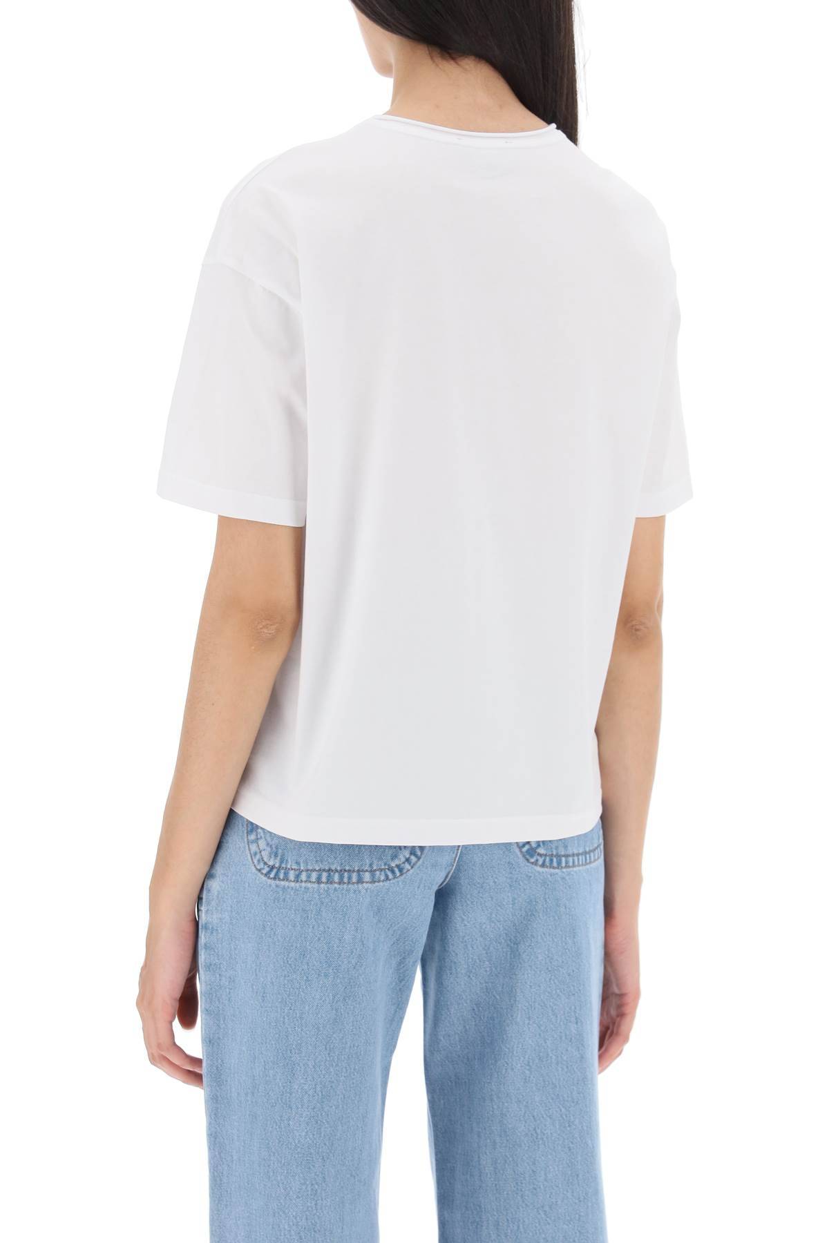 Shop Apc 'carol' Boxy T-shirt With Logo Print In White
